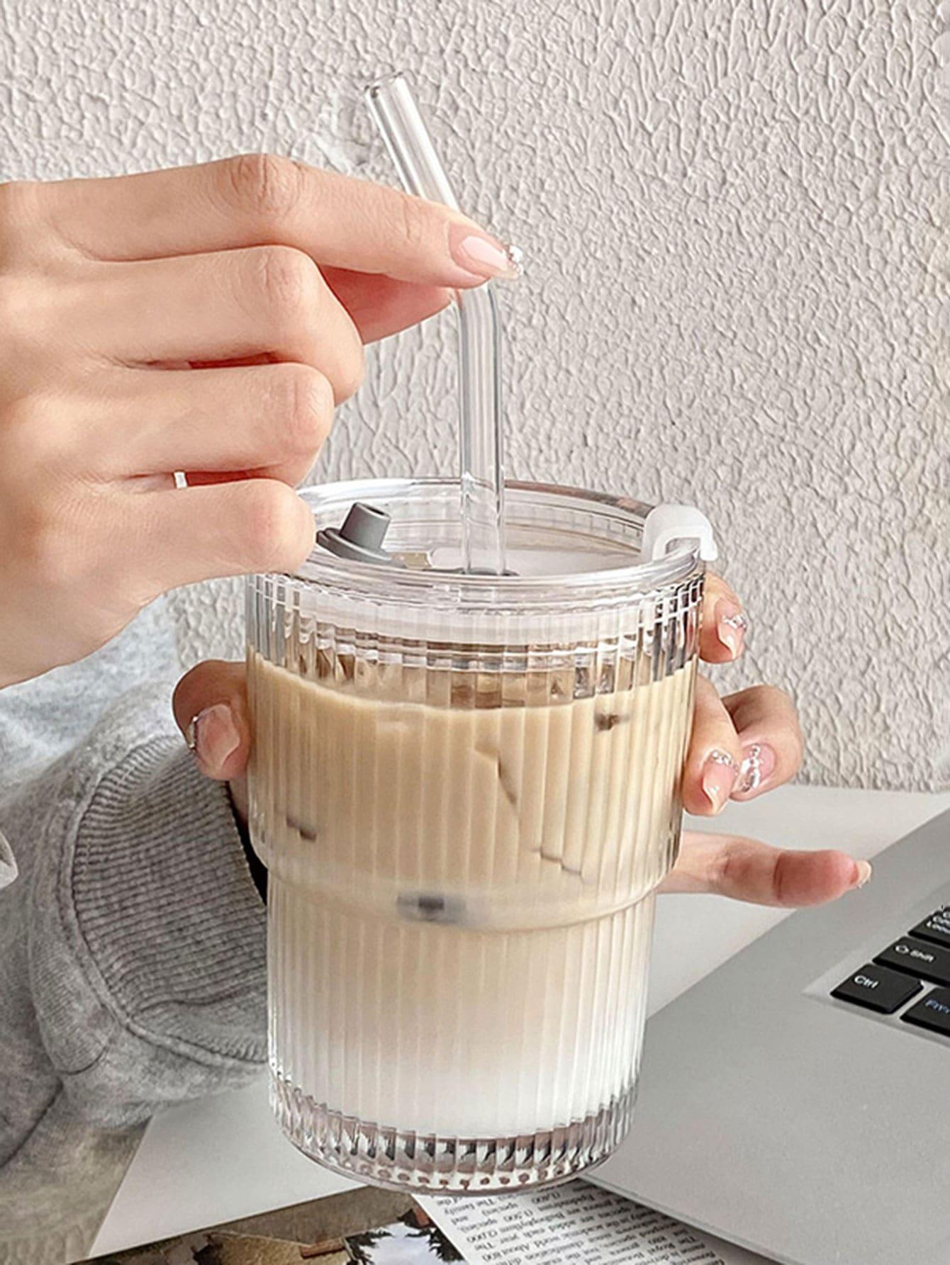 SHEIN SZKLANKA ZE SŁOMKĄ S07__600ML