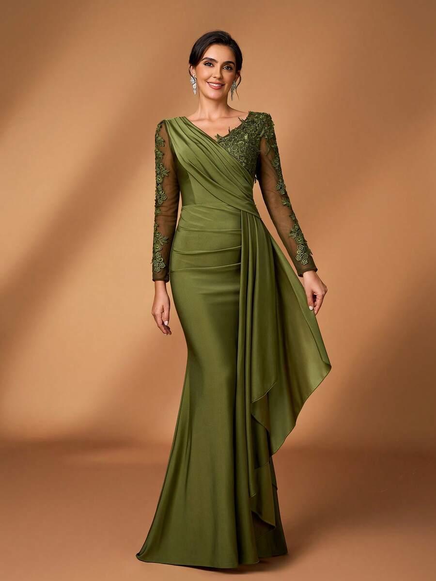SERIN ZIELONA MAXI SUKIENKA S06__L