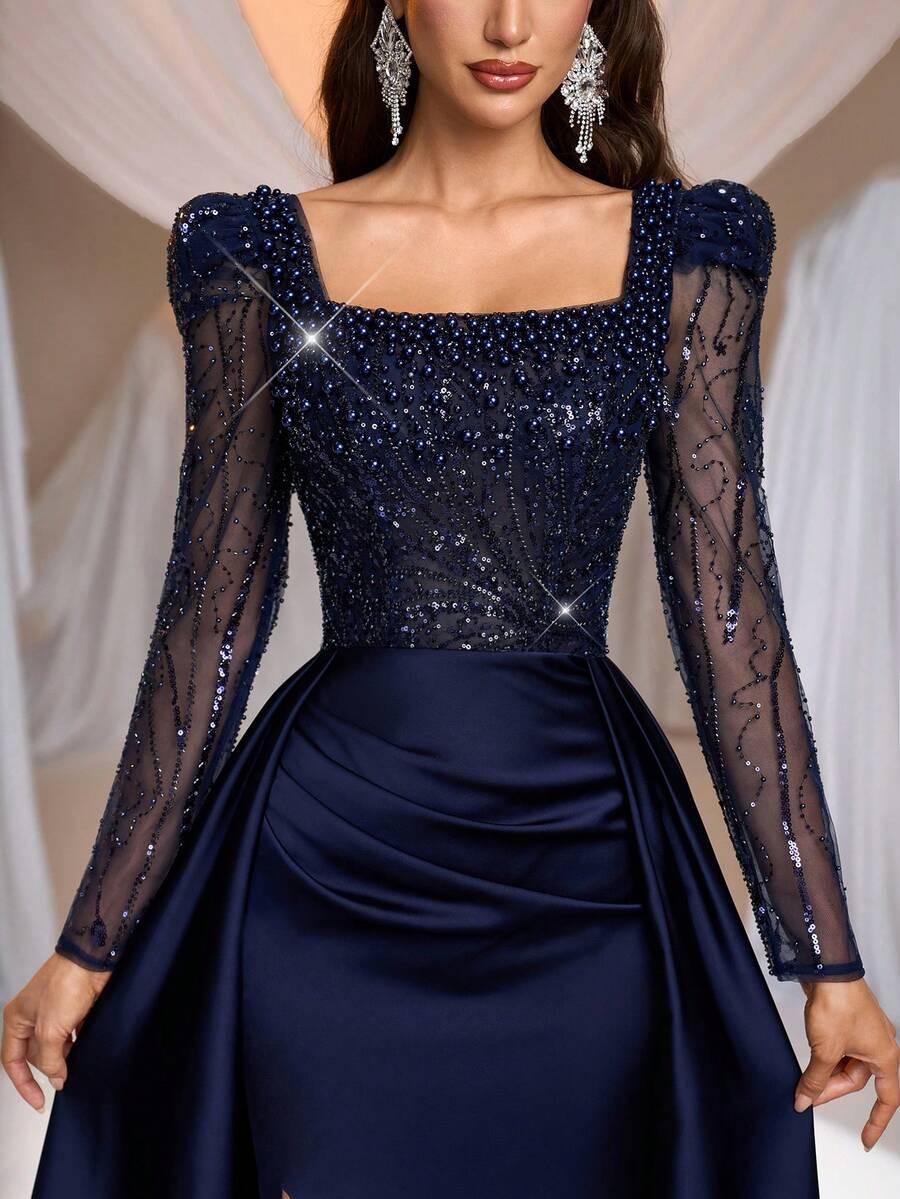 AUREIA NIEBIESKA MAXI SUKIENKA S06__M