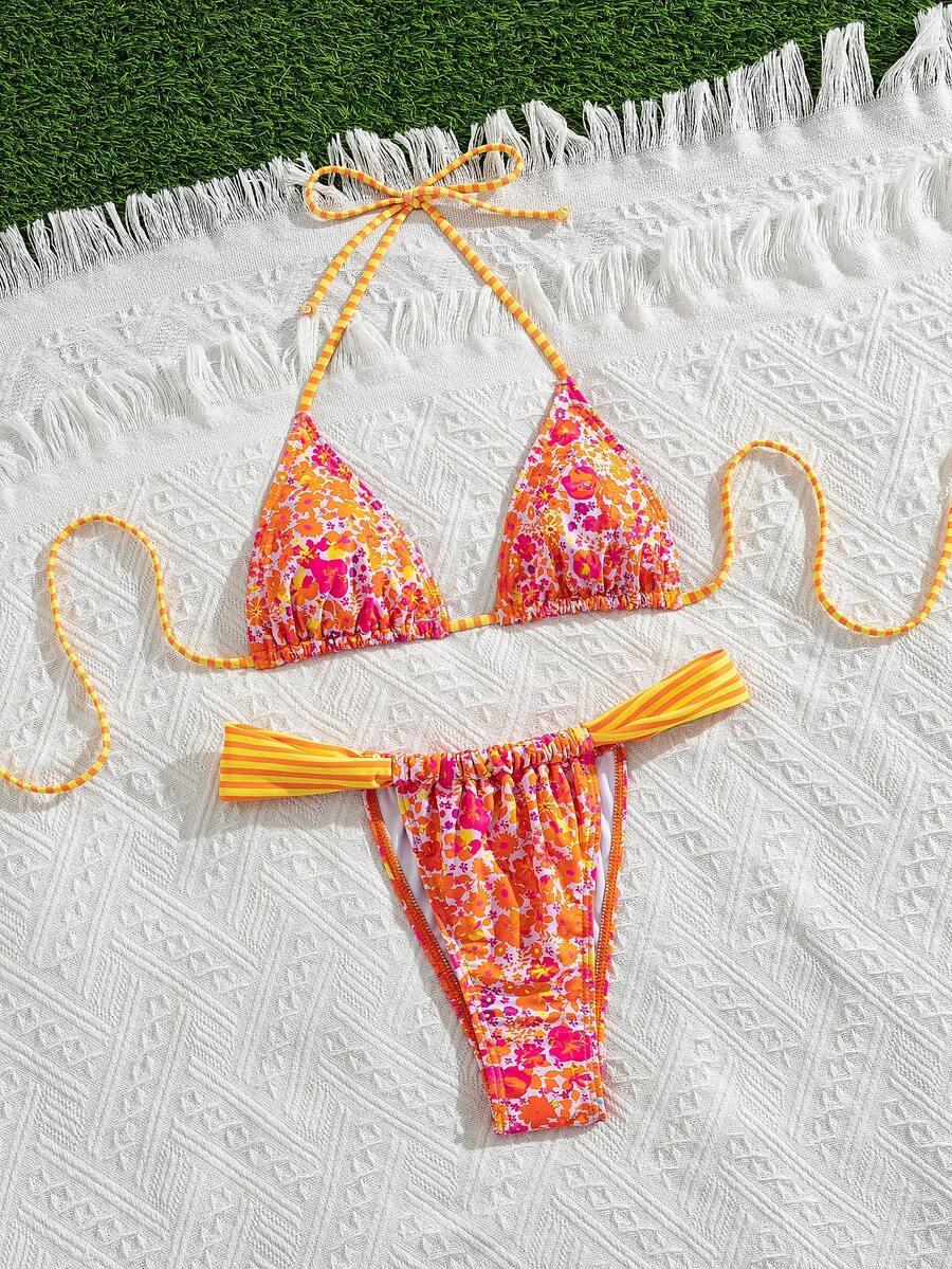 SHEIN DWUCZĘŚCIOWY STRÓJ KĄPIELOWY WZÓR S09__M