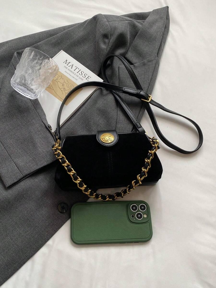 SHEIN CZARNA TOREBKA NA RAMIĘ S07__22X12