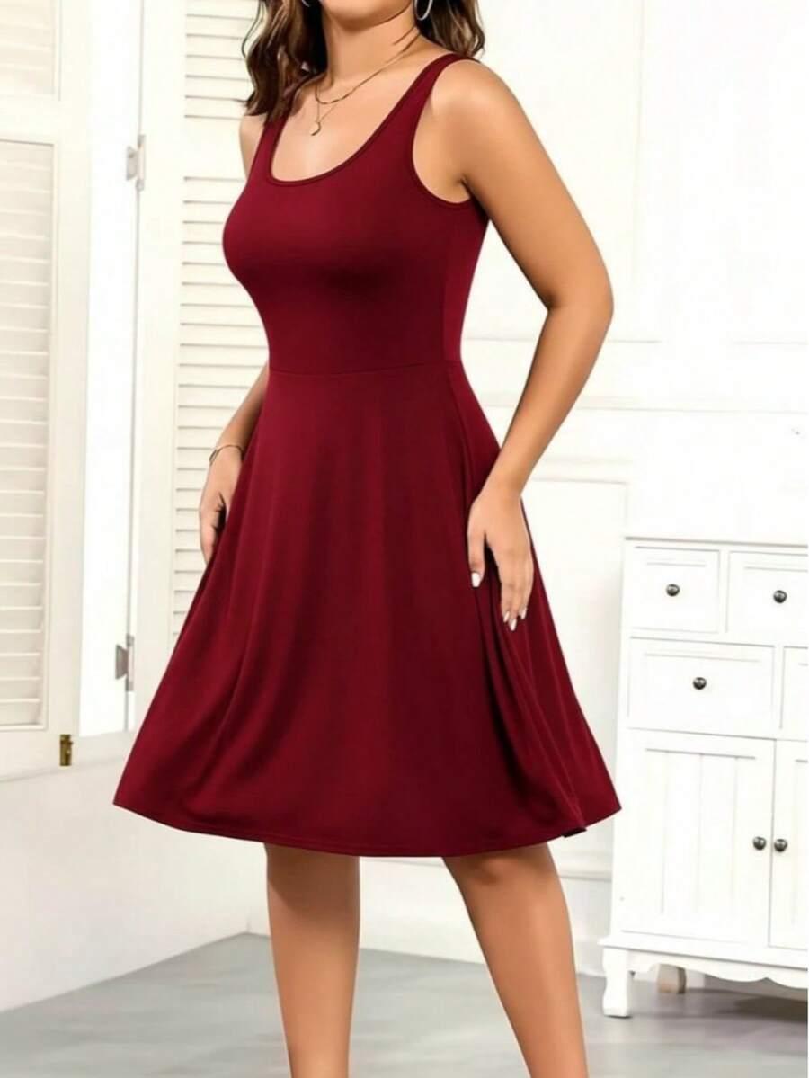 SHEIN BORDOWA SUKIENKA BEZ RĘKAWÓW PK01__S
