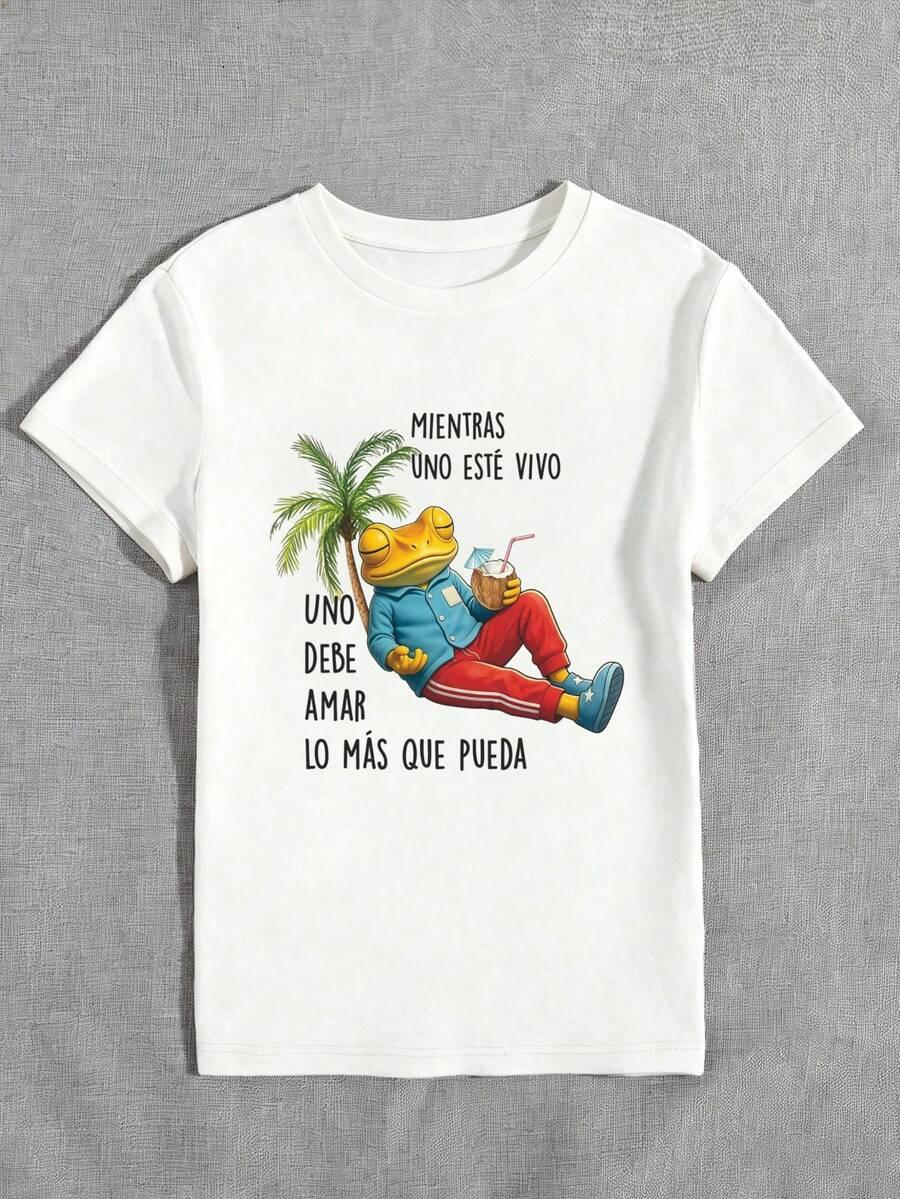 SEPTIMO BIAŁY T-SHIRT Z NADRUKIEM OKRĄGŁY DEKOLT S06__M