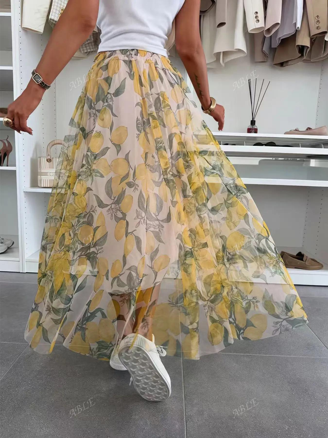 SHEIN MAXI SPÓDNICA SIATECZKA PK01__S