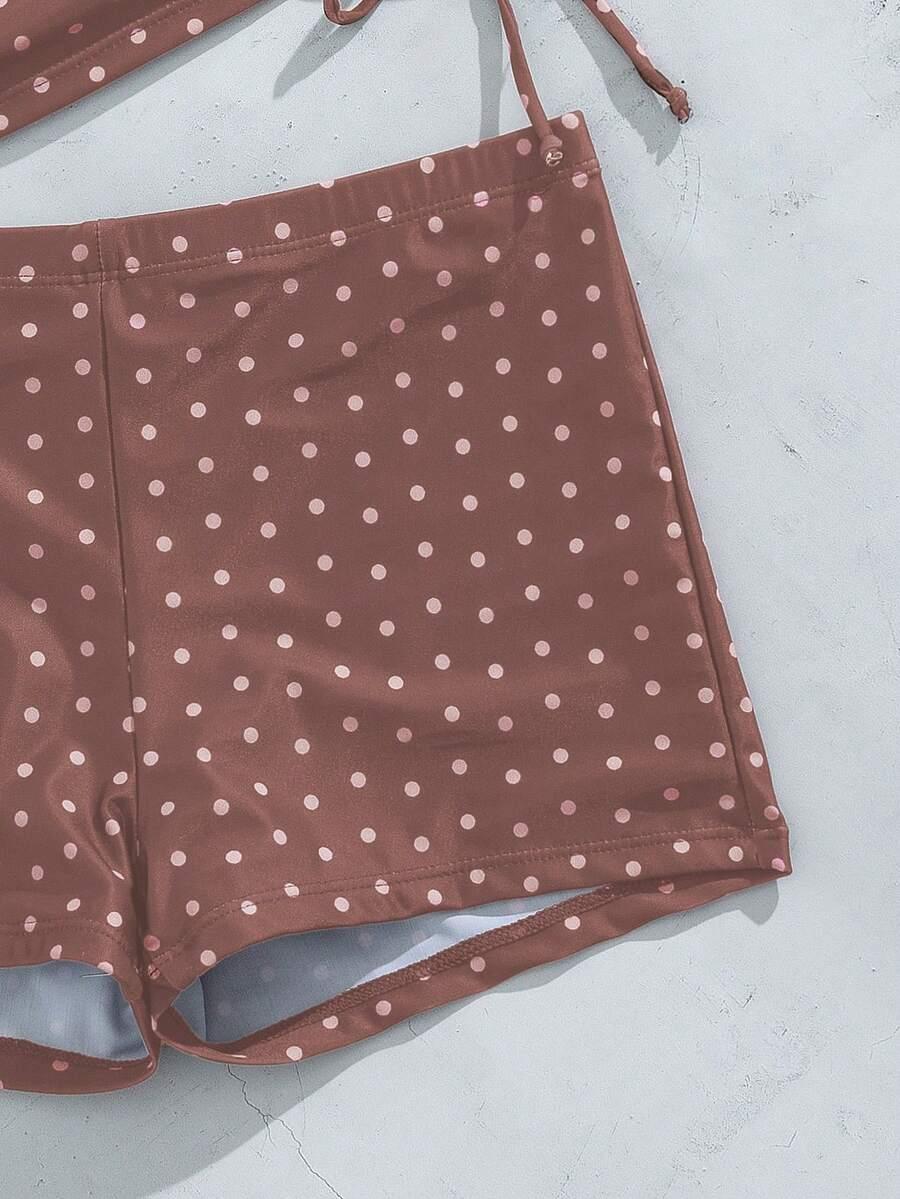 SHEIN DWUCZĘŚCIOWY STRÓJ KĄPIELOWY GROSZKI S09__S