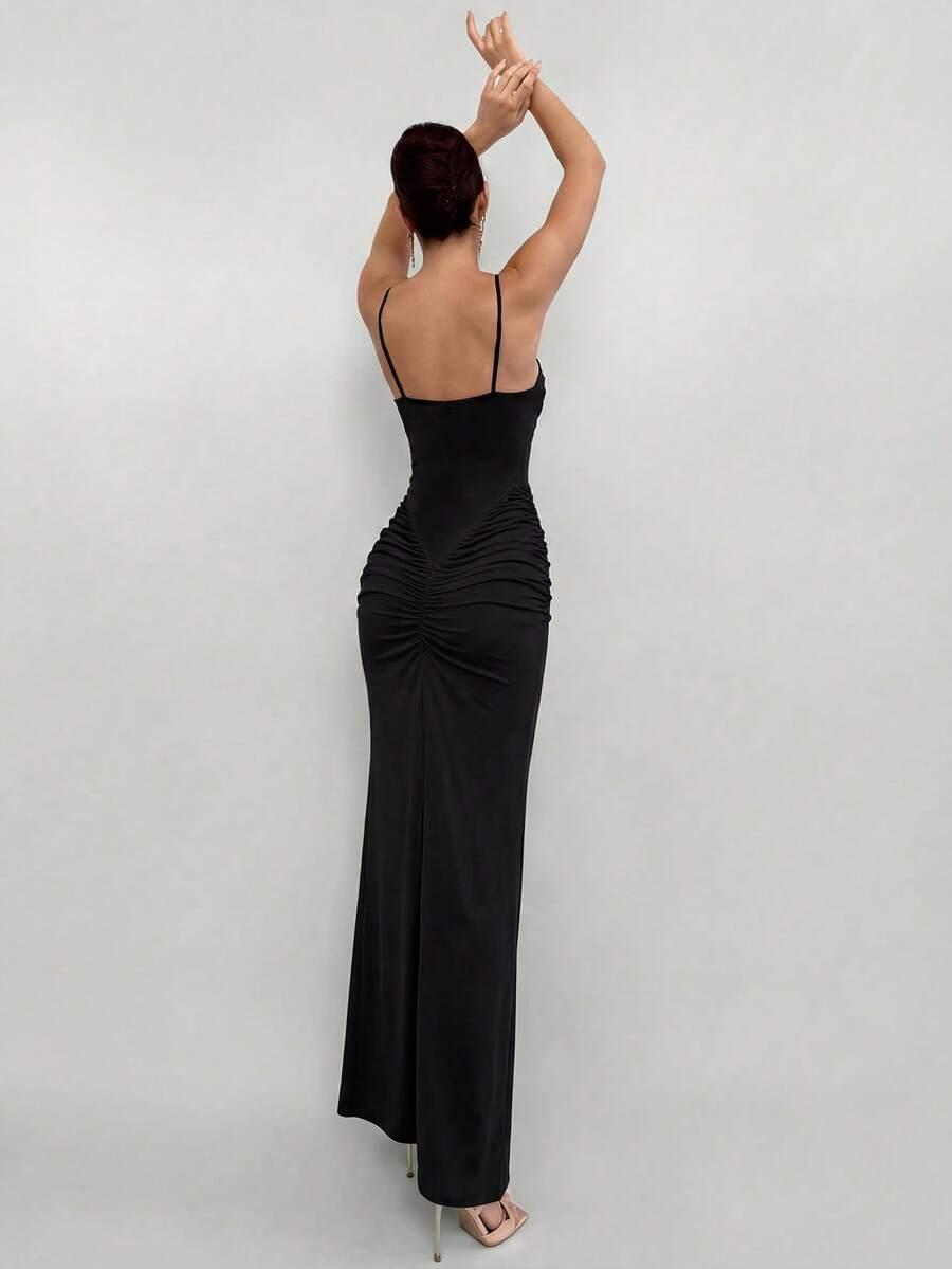 SHEIN CZARNA MAXI SUKIENKA S06__M