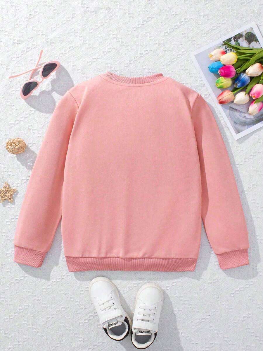 SHEIN RÓŻOWA BLUZA NADRUK S06__166-170
