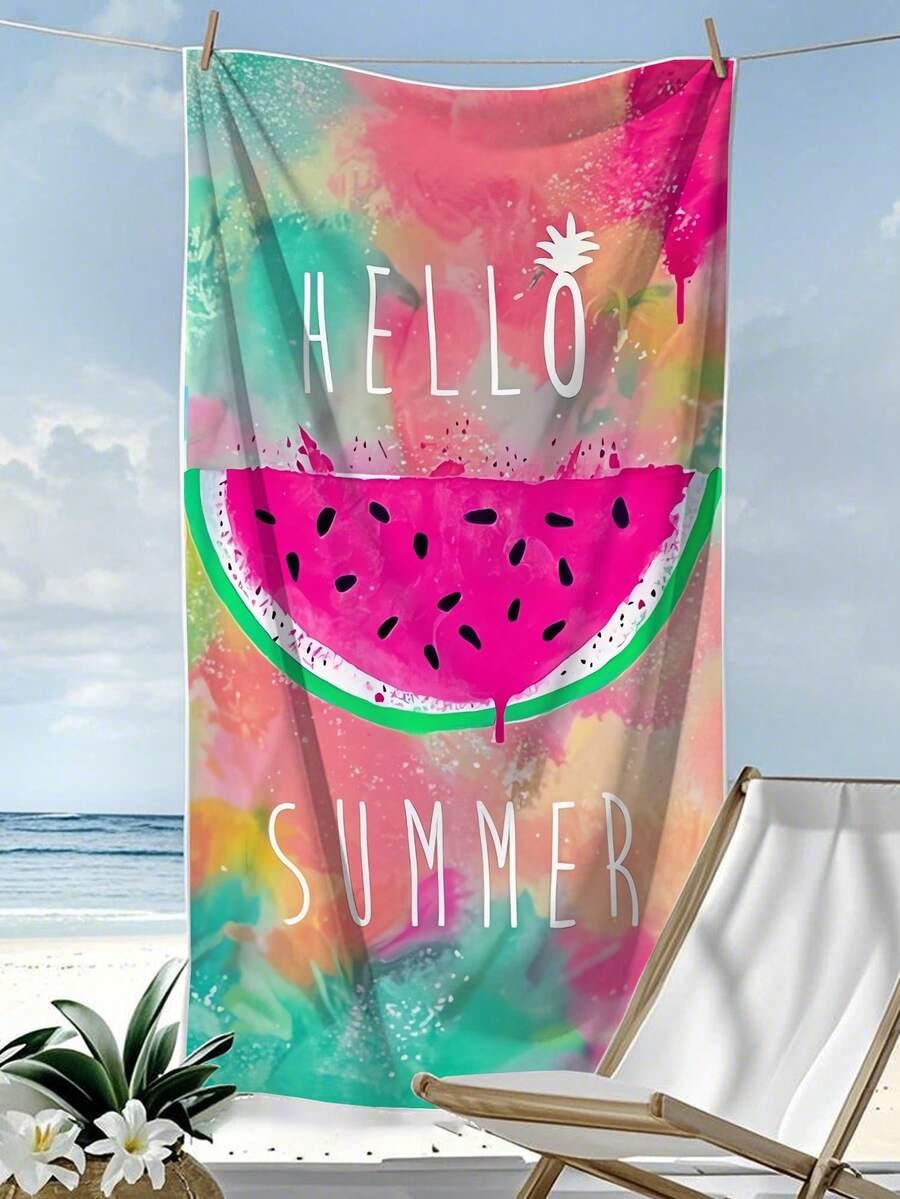 SHEIN RĘCZNIK PLAŻOWY WZÓR S07__90X180CM