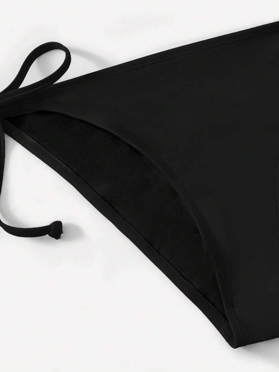 SHEIN CZARNY DWUCZĘŚCIOWY STRÓJ KĄPIELOWY S09__L
