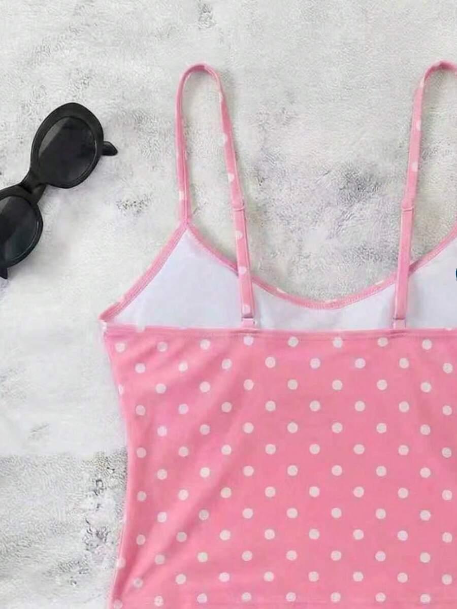 SHEIN DWUCZĘŚCIOWY STRÓJ KĄPIELOWY GROSZKI S09__L