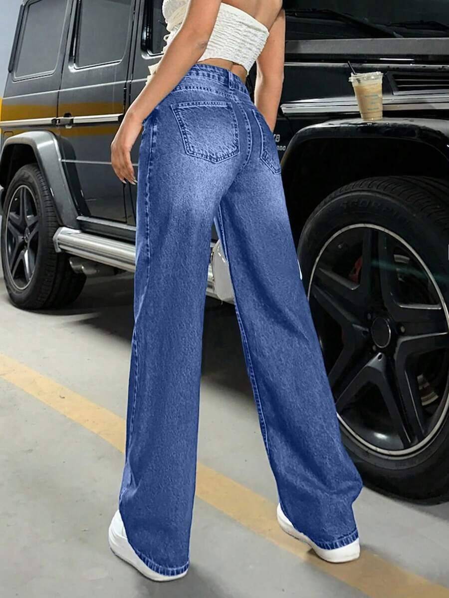 SHEIN NIEBIESKIE SPODNIE JEANS S06__XS