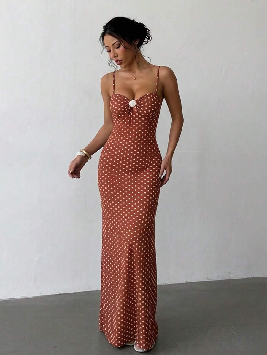 SHEIN MAXI SUKIENKA GROSZKI S06__XL