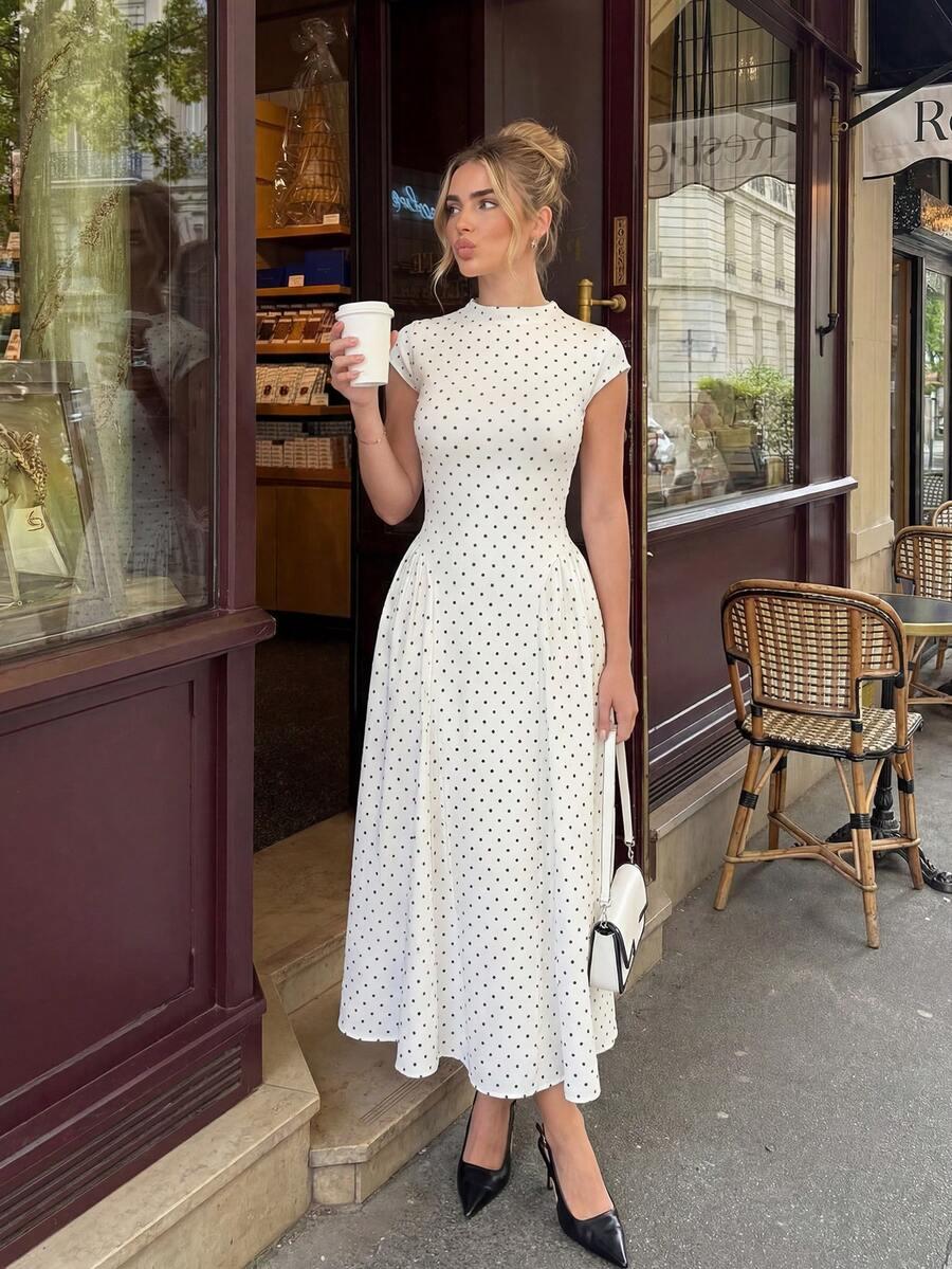 SHEIN SUKIENKA WZÓR GROSZKI PK01__XS