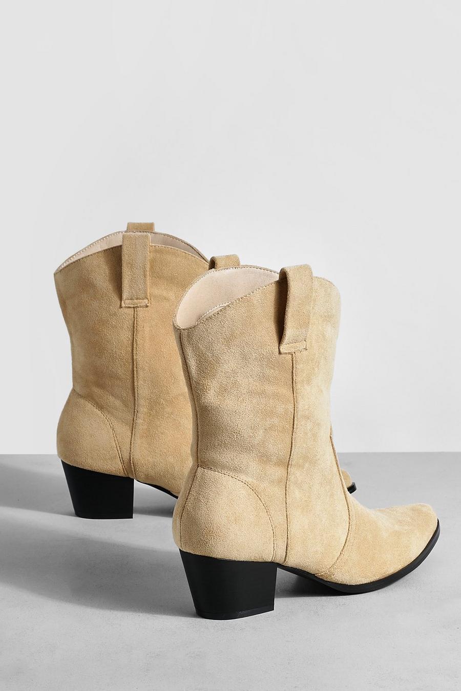 BOOHOO BEŻOWE WSUWANE KOZAKI KOWBOJKI W01__37