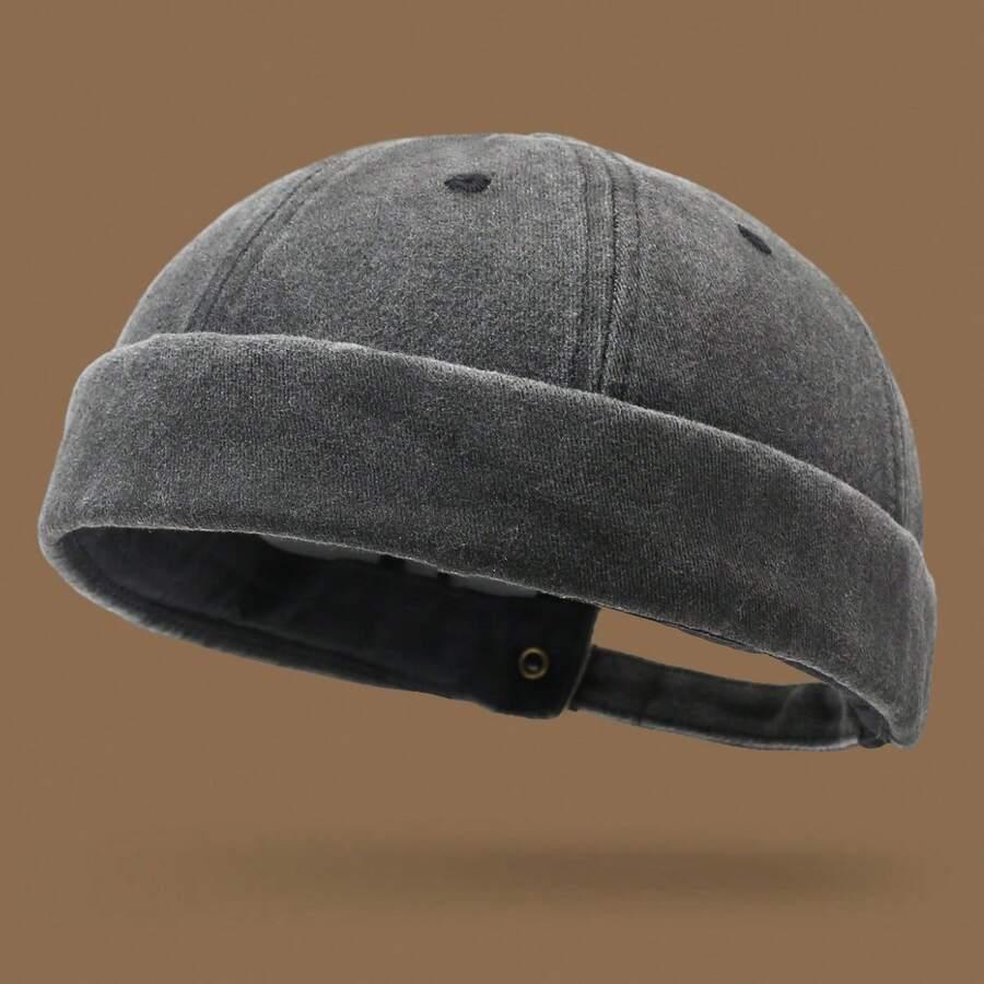 SHEIN BRĄZOWA CZAPKA JEANSOWA S07__OS