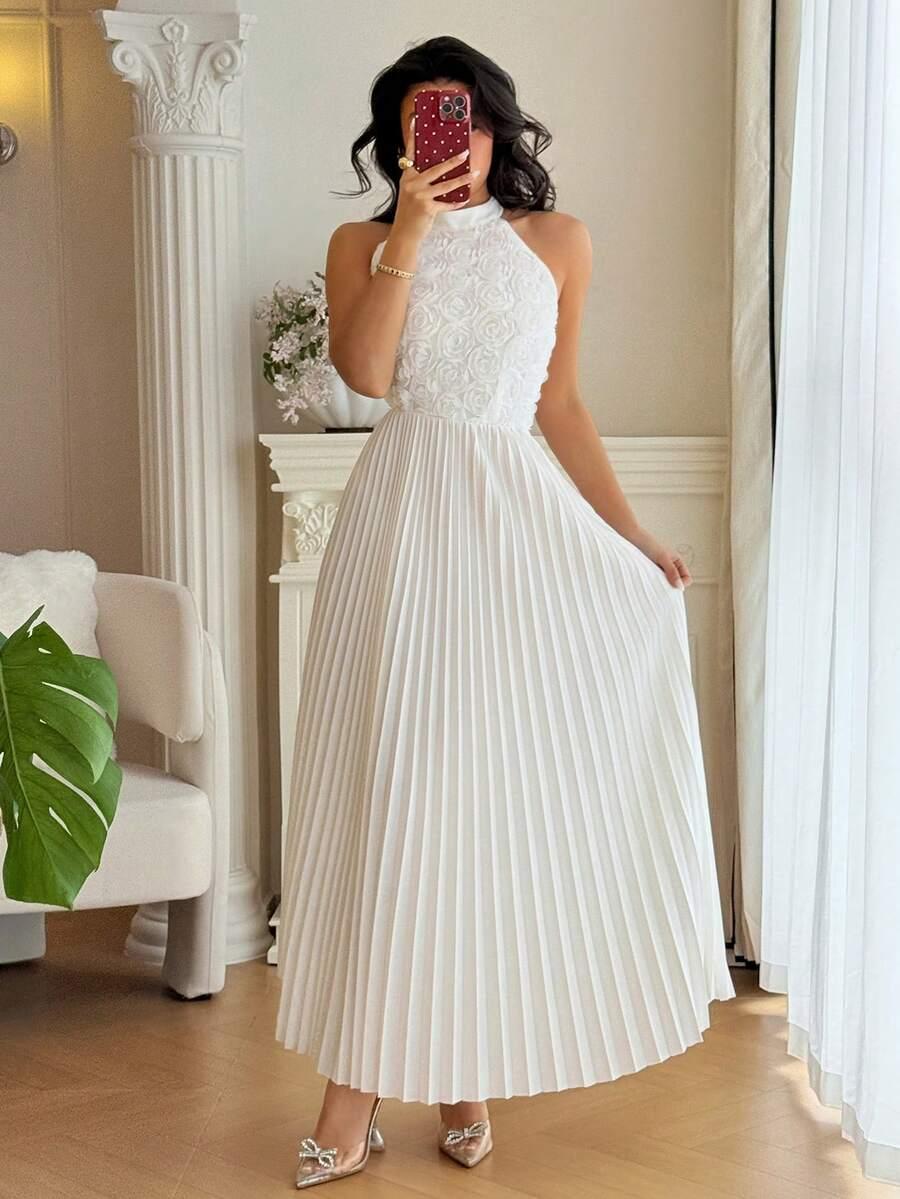 RAFFERIZA BIAŁA MAXI SUKIENKA S06__M