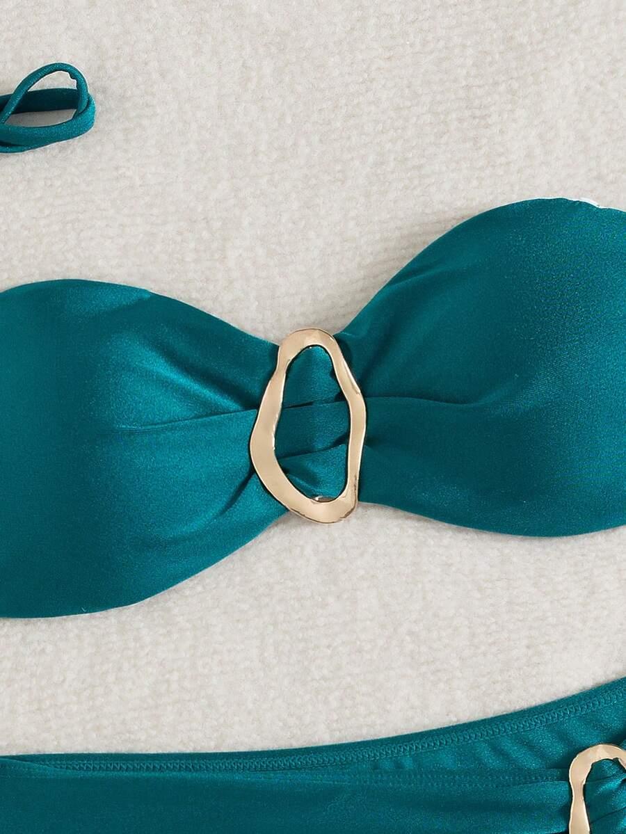 SHEIN NIEBIESKI DWUCZĘŚCIOWY STRÓJ KĄPIELOWY S09__S