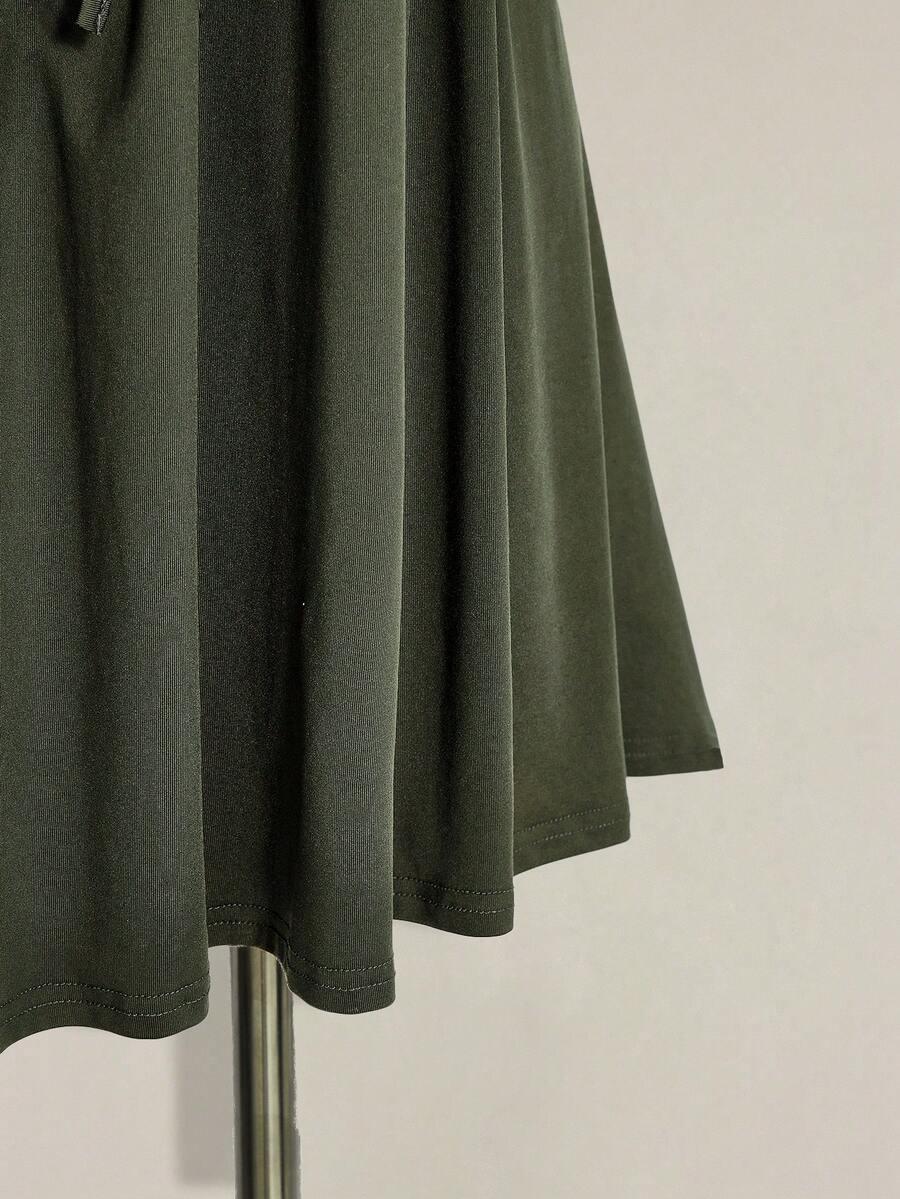 SHEIN ZIELONA MINI SUKIENKA Z KRÓTKIM RĘKAWEM S06__54