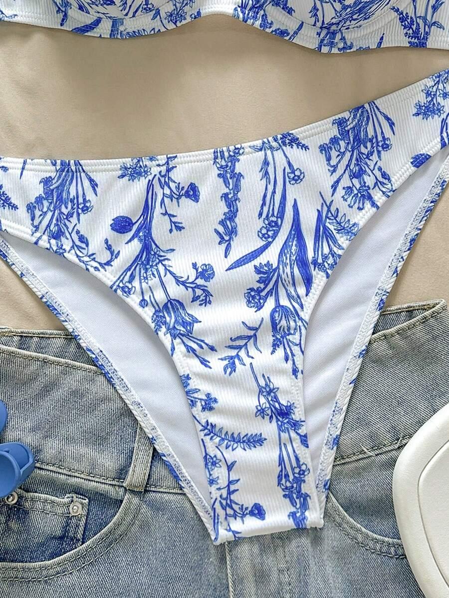 SHEIN DWUCZĘŚCIOWY STRÓJ KĄPIELOWY WZÓR S09__S