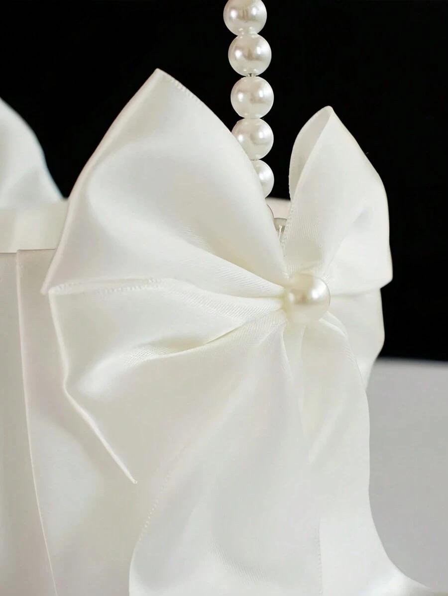 SHEIN BIAŁY KOSZYK ZDOBIENIE S07__12X22CM