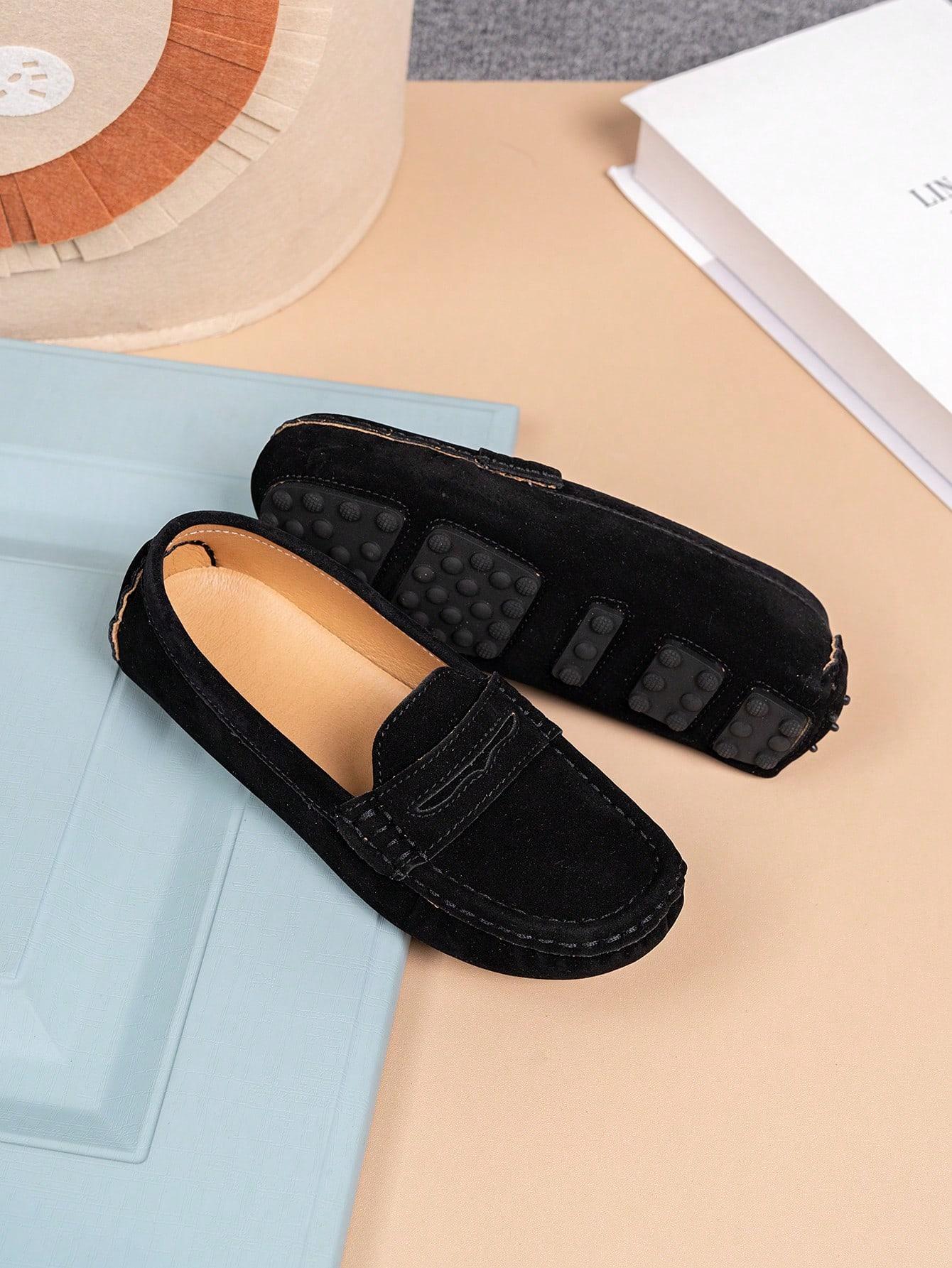 SHEIN CZARNE MOKASYNY IMITACJA ZAMSZU S06__34