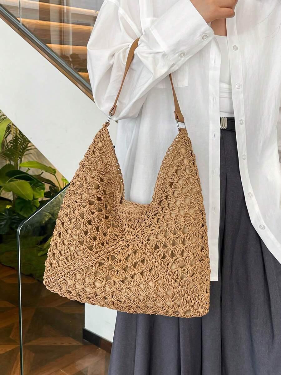 SHEIN BRĄZOWA TORBA NA RAMIĘ S07__25X36