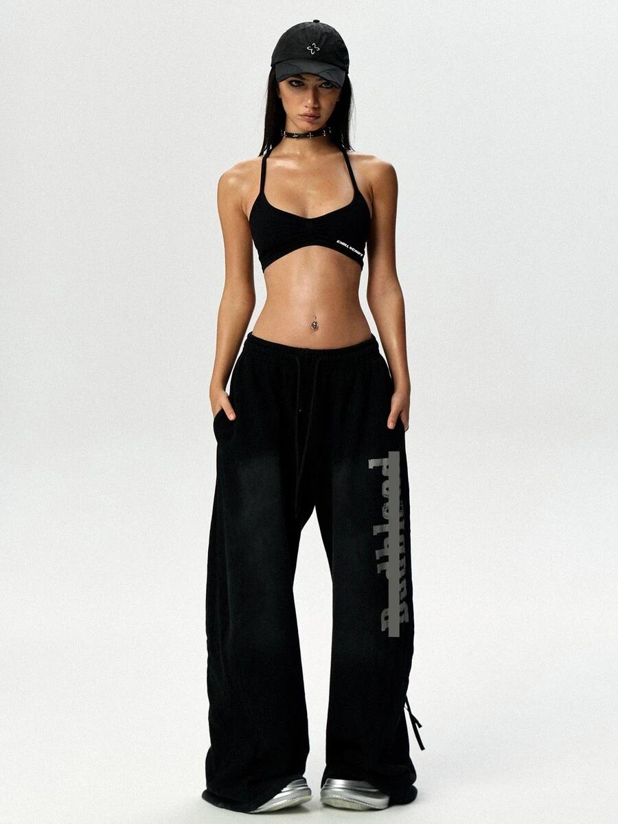 SHEIN CZARNY TOP NA RAMIĄCZKACH S06__M