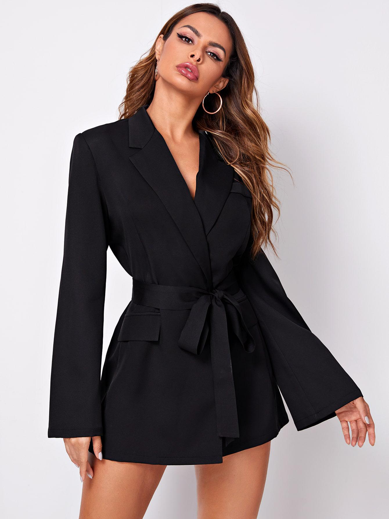 SHEIN MINI SUKIENKA SZEROKIE RĘKAWY S06__M