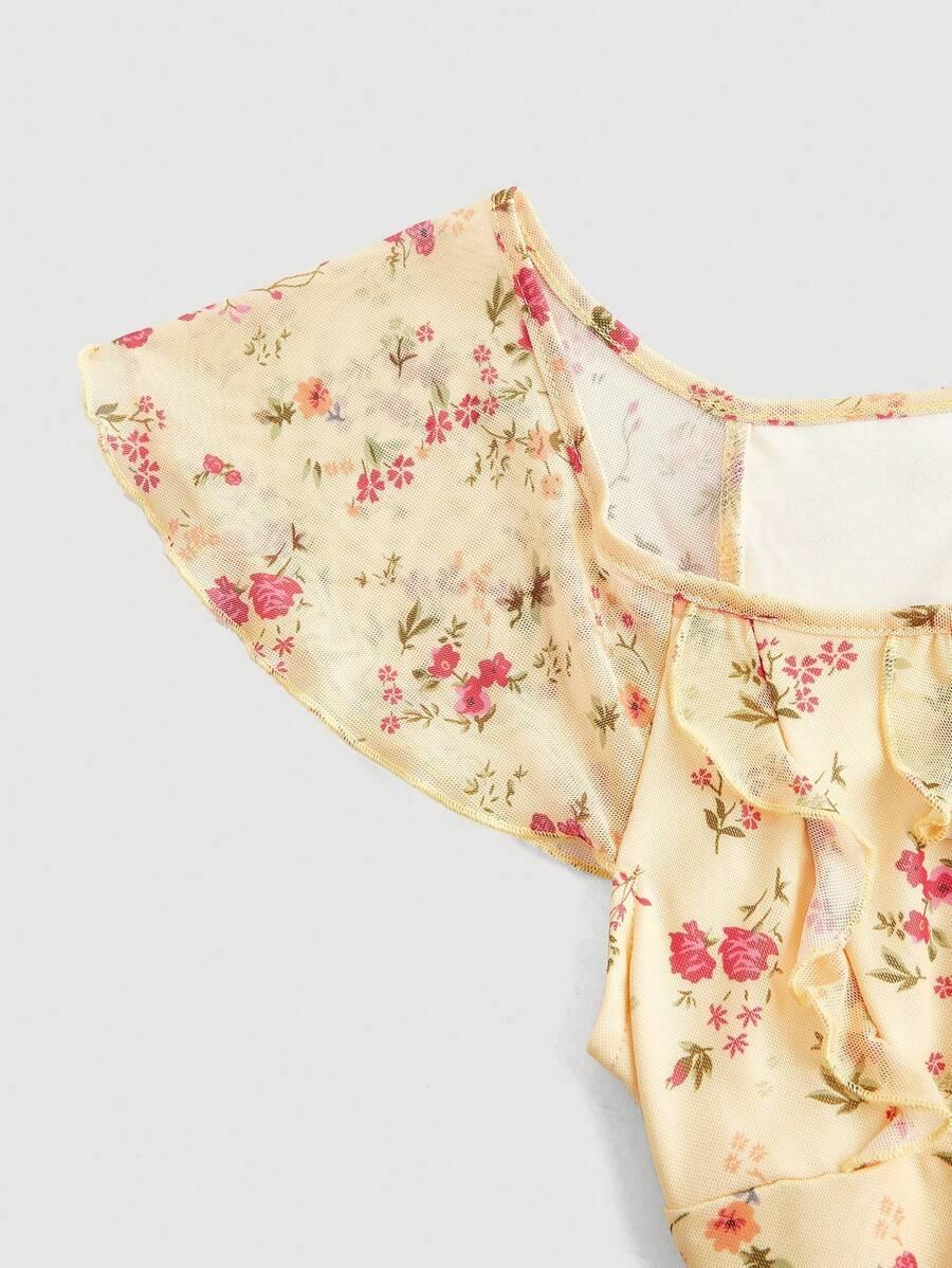 SHEIN MINI SUKIENKA KWIATY S09__L