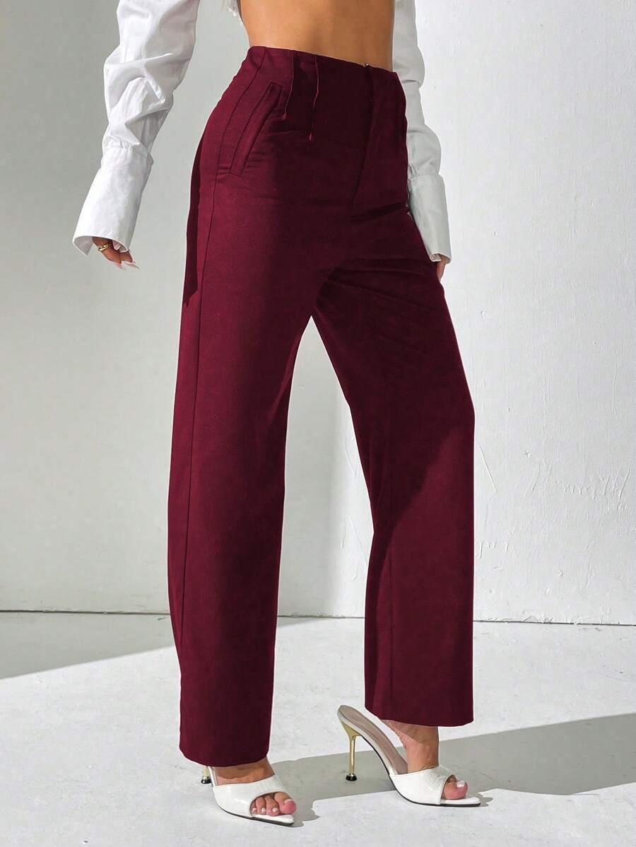 SHEIN BORDOWE SPODNIE CASUAL S06__M