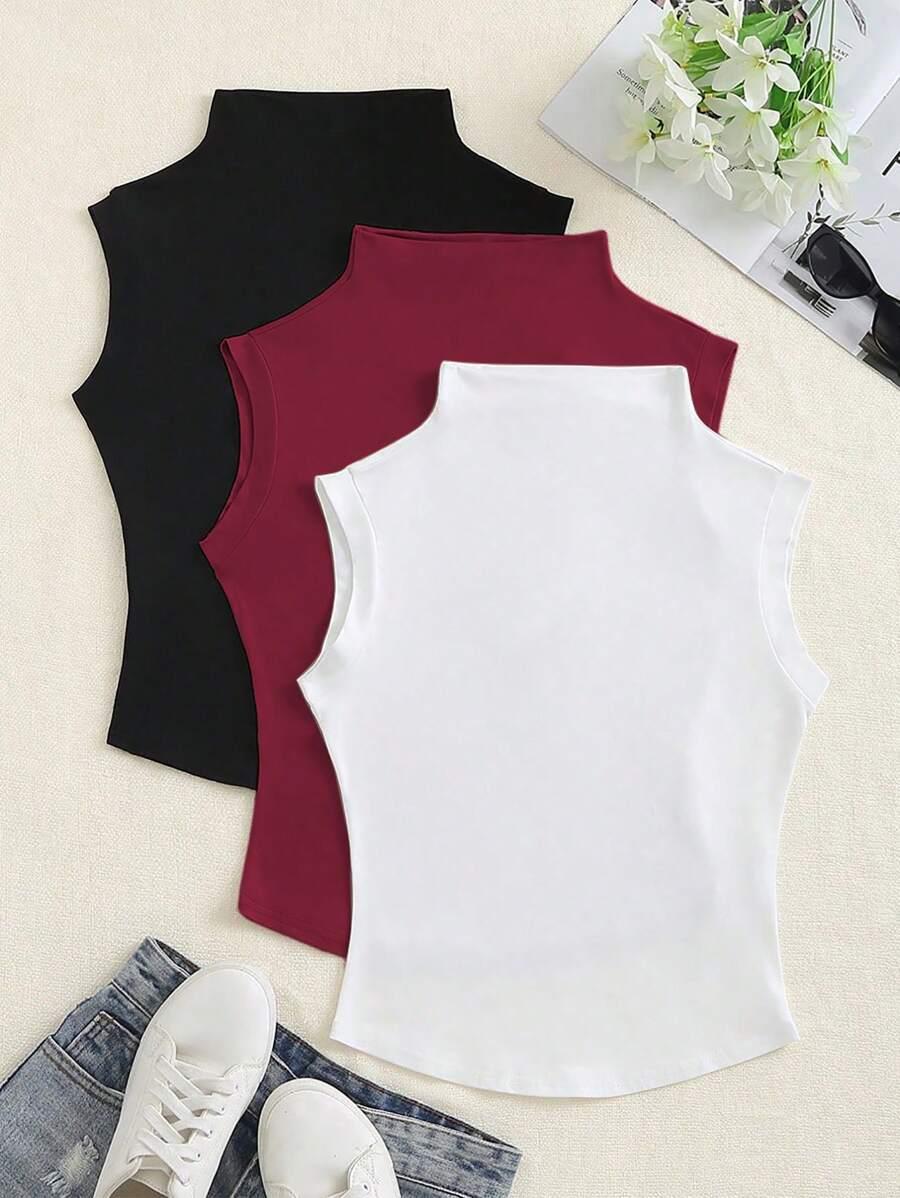 SHEIN TOP GŁADKI 3-PACK S06__S