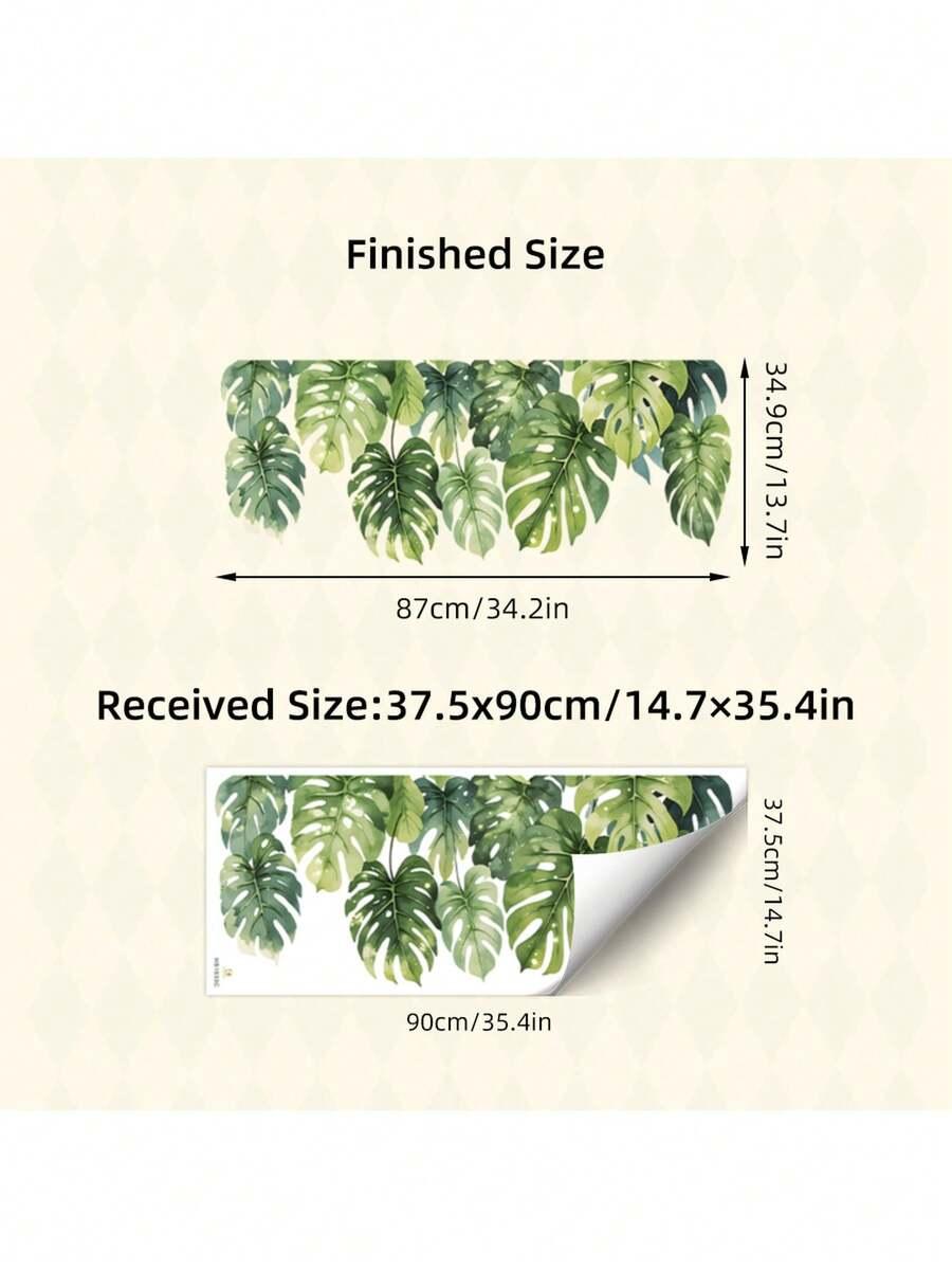 SHEIN NAKLEJKA ŚCIENNA LIŚCIE S07__34,9X87