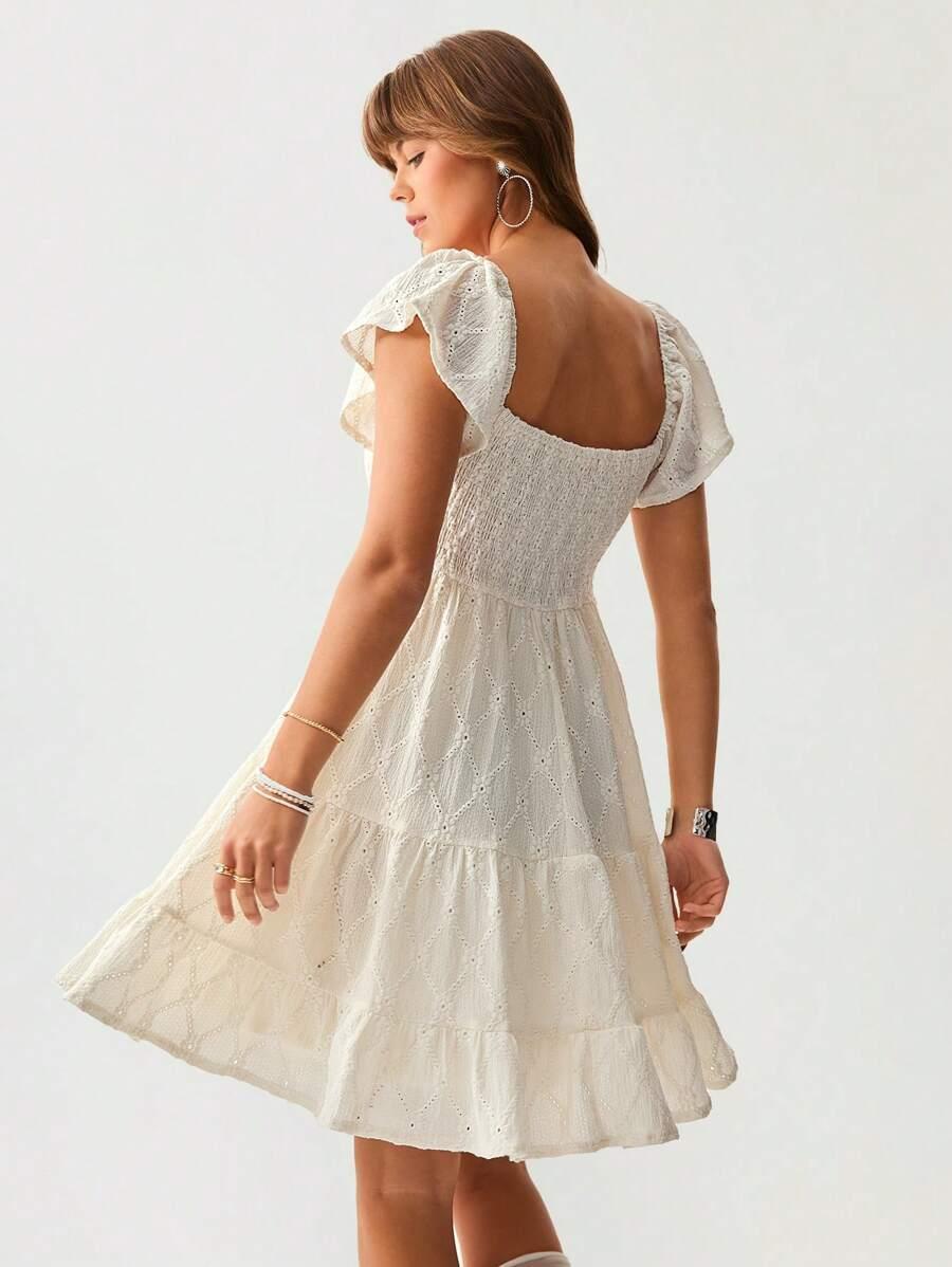SHEIN BIAŁA SUKIENKA KRÓTKI RĘKAW S06__XL