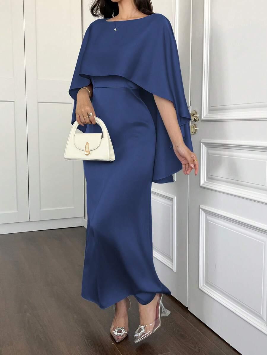 SHEIN GRANATOWA MAXI SUKIENKA S06__XL