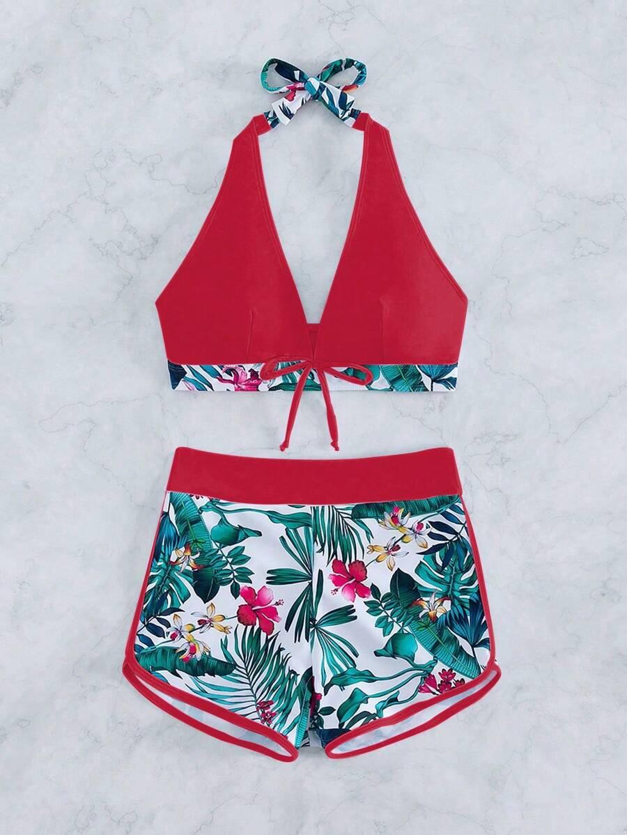 SHEIN DWUCZĘŚCIOWY STRÓJ KĄPIELOWY S09__L