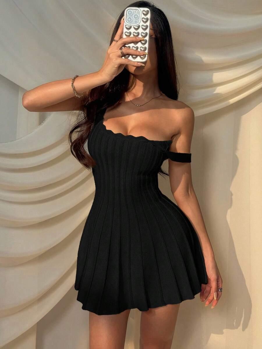 SHEIN CZARNA MINI SUKIENKA S06__M