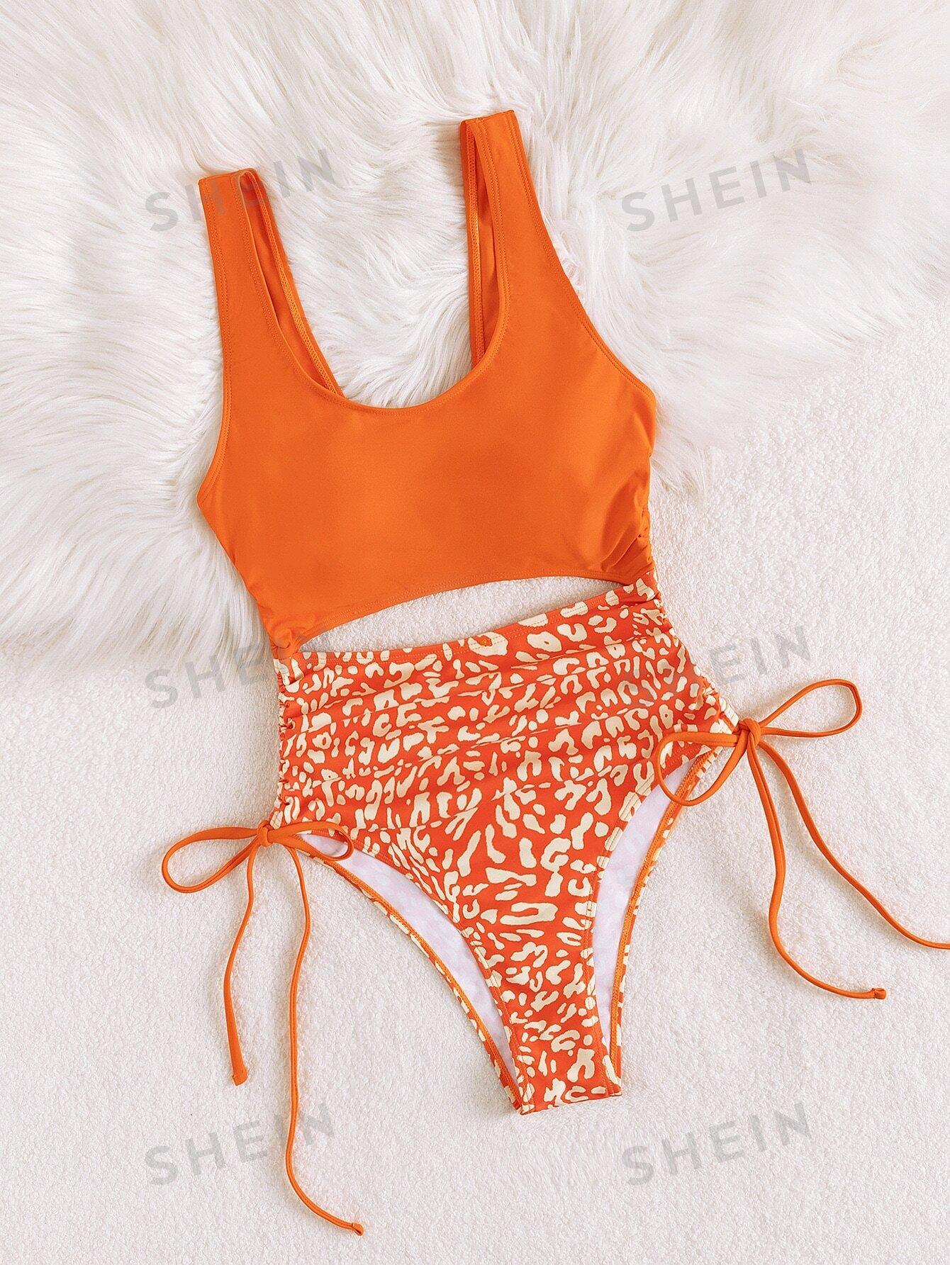 SHEIN JEDNOCZĘŚCIOWY STRÓJ KĄPIELOWY S09__L