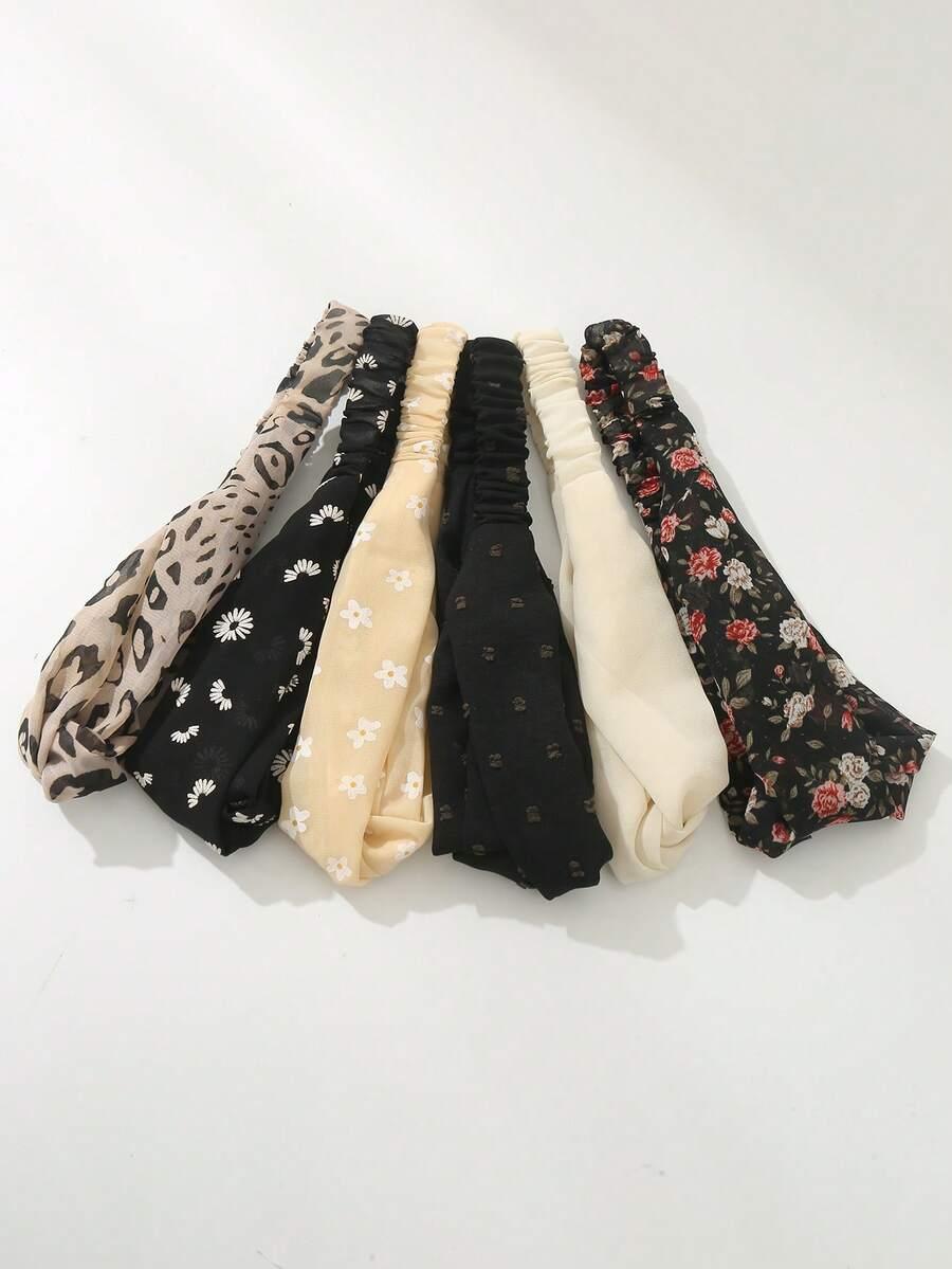 SHEIN OPASKA NA GŁOWĘ PRINT 5-PACK S07__OS