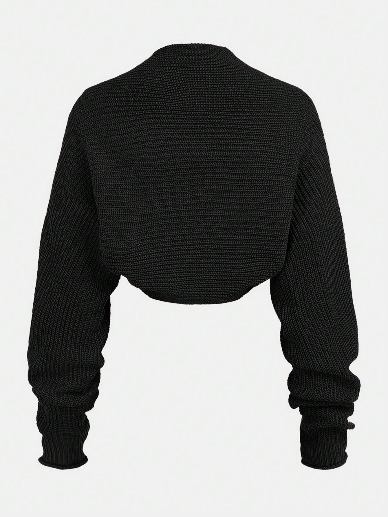 SHEIN CZARNY SWETER KARDIGAN S06__164-170
