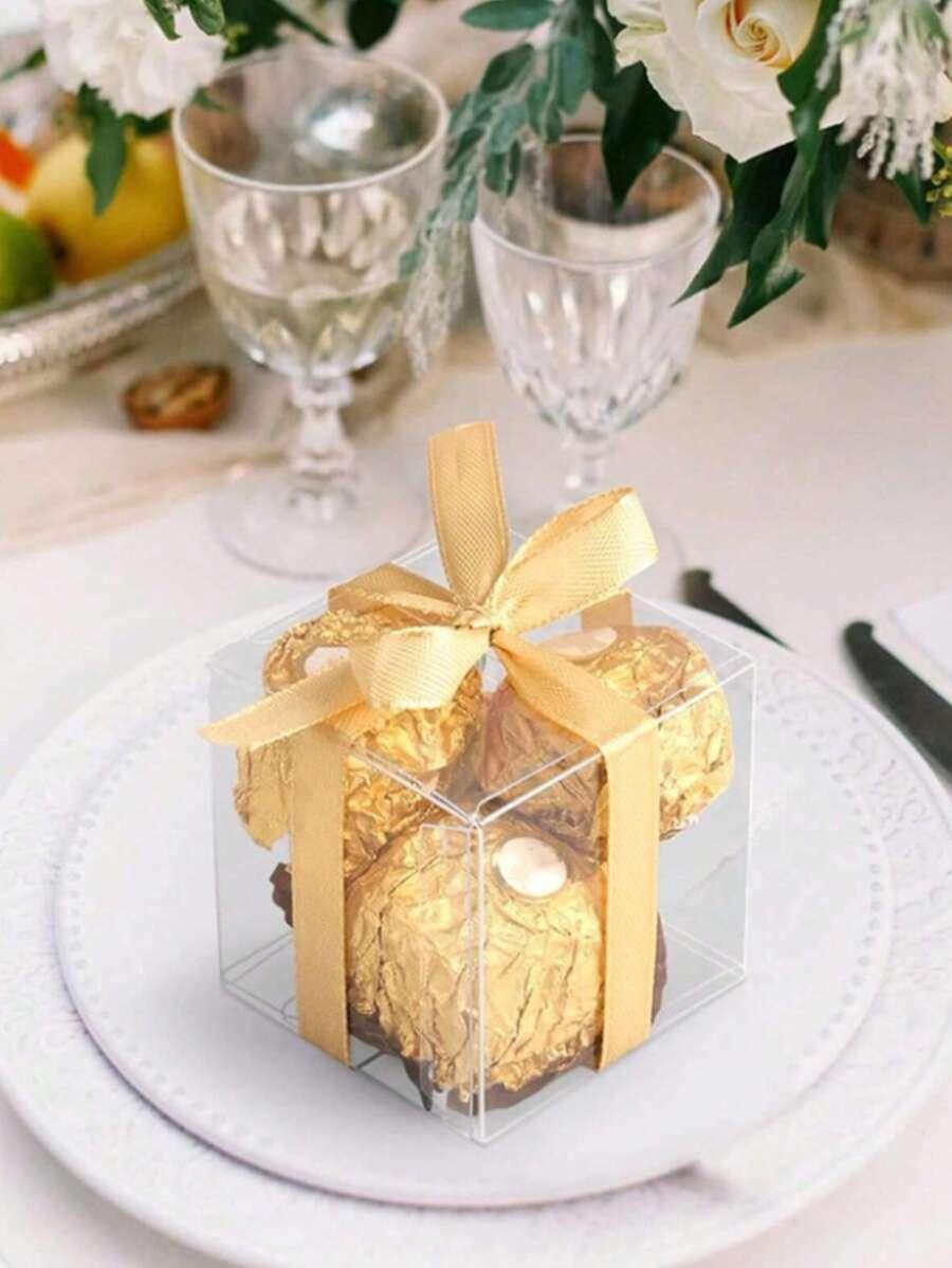 SHEIN KWADRATOWE PRZEZROCZYSTE PUDEŁKO 10-PACK S07__10X10X10CM