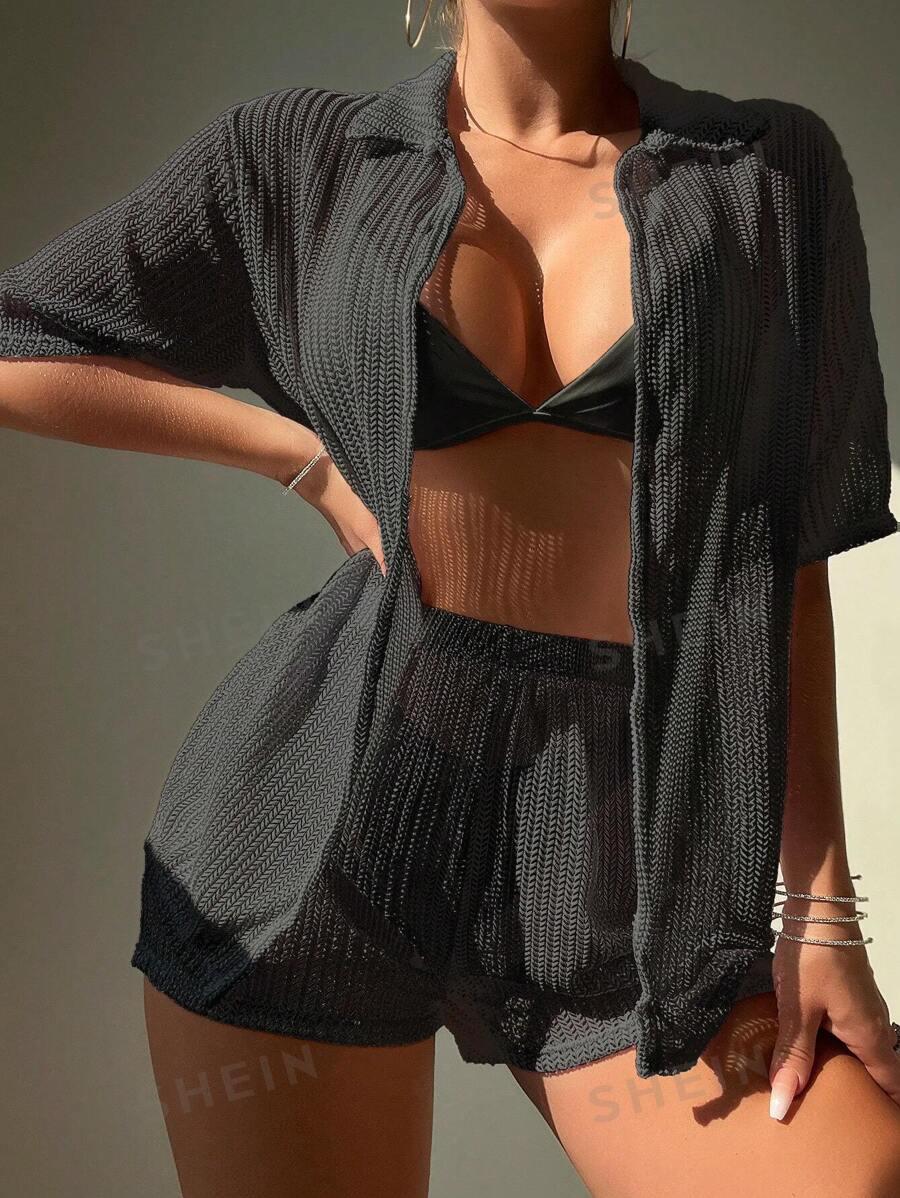 SHEIN KOMPLET BLUZKA SPODENKI S06__M
