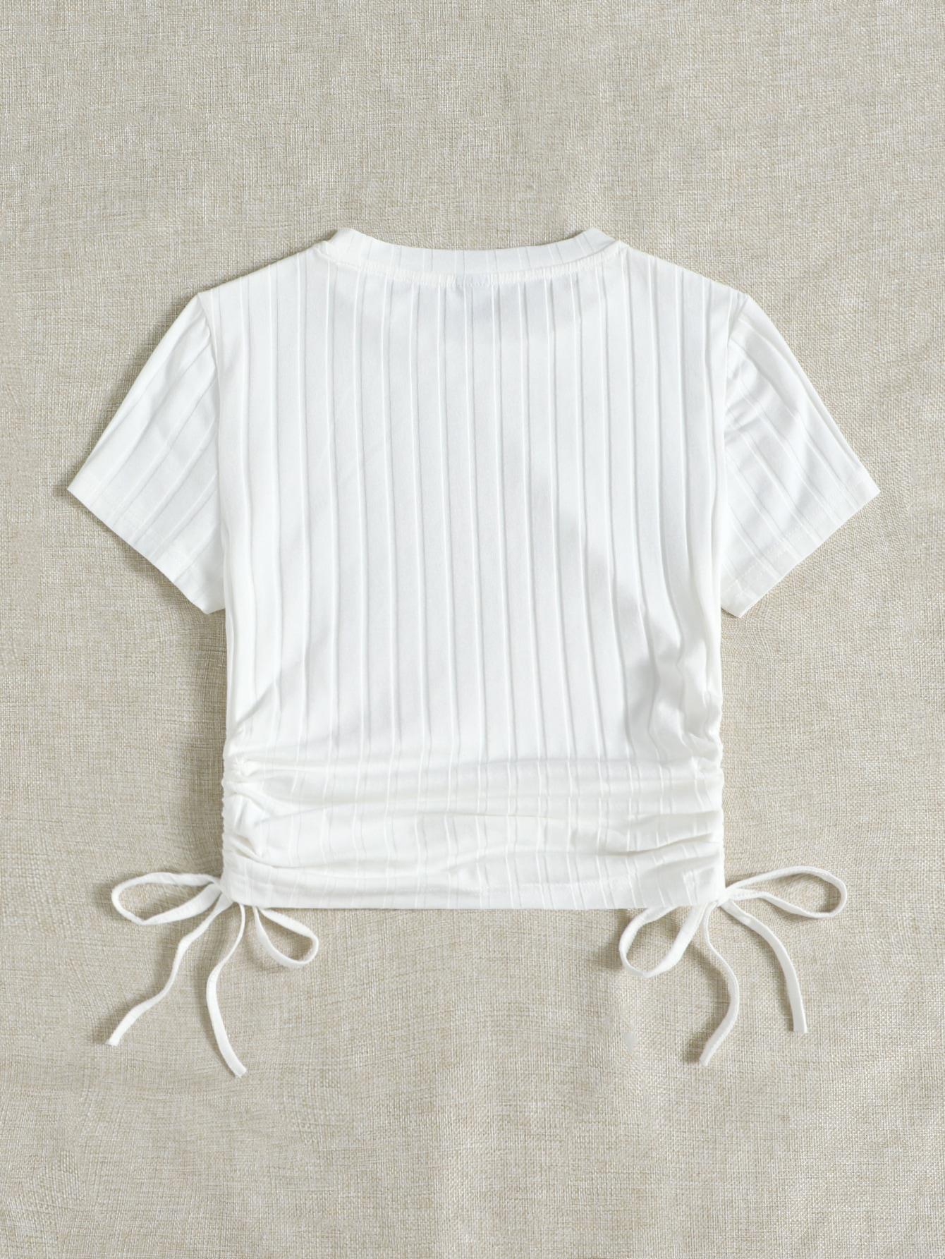 SHEIN BIAŁY TOP KRÓTKI RĘKAW S06__M