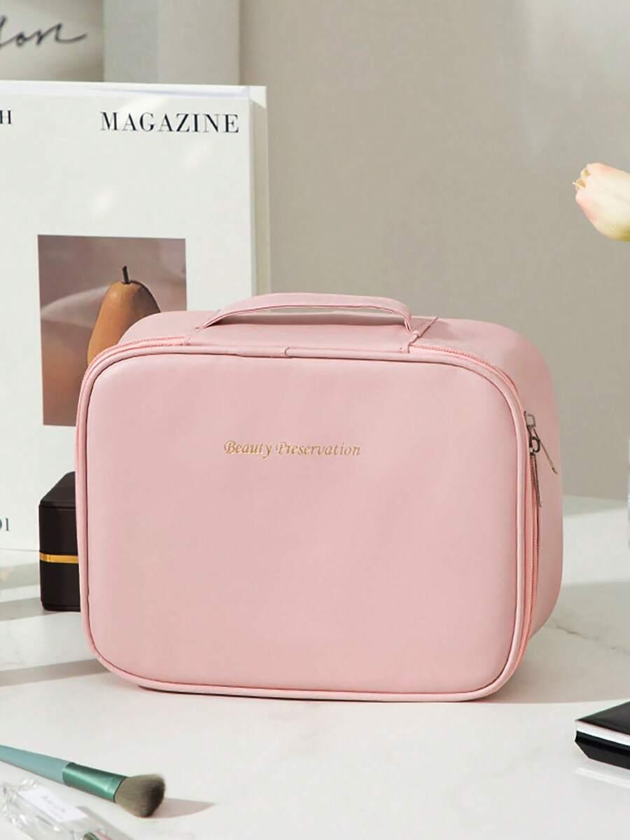 SHEIN RÓŻOWA KOSMETYCZKA ROZKŁADANA S07__24X9X17,5CM