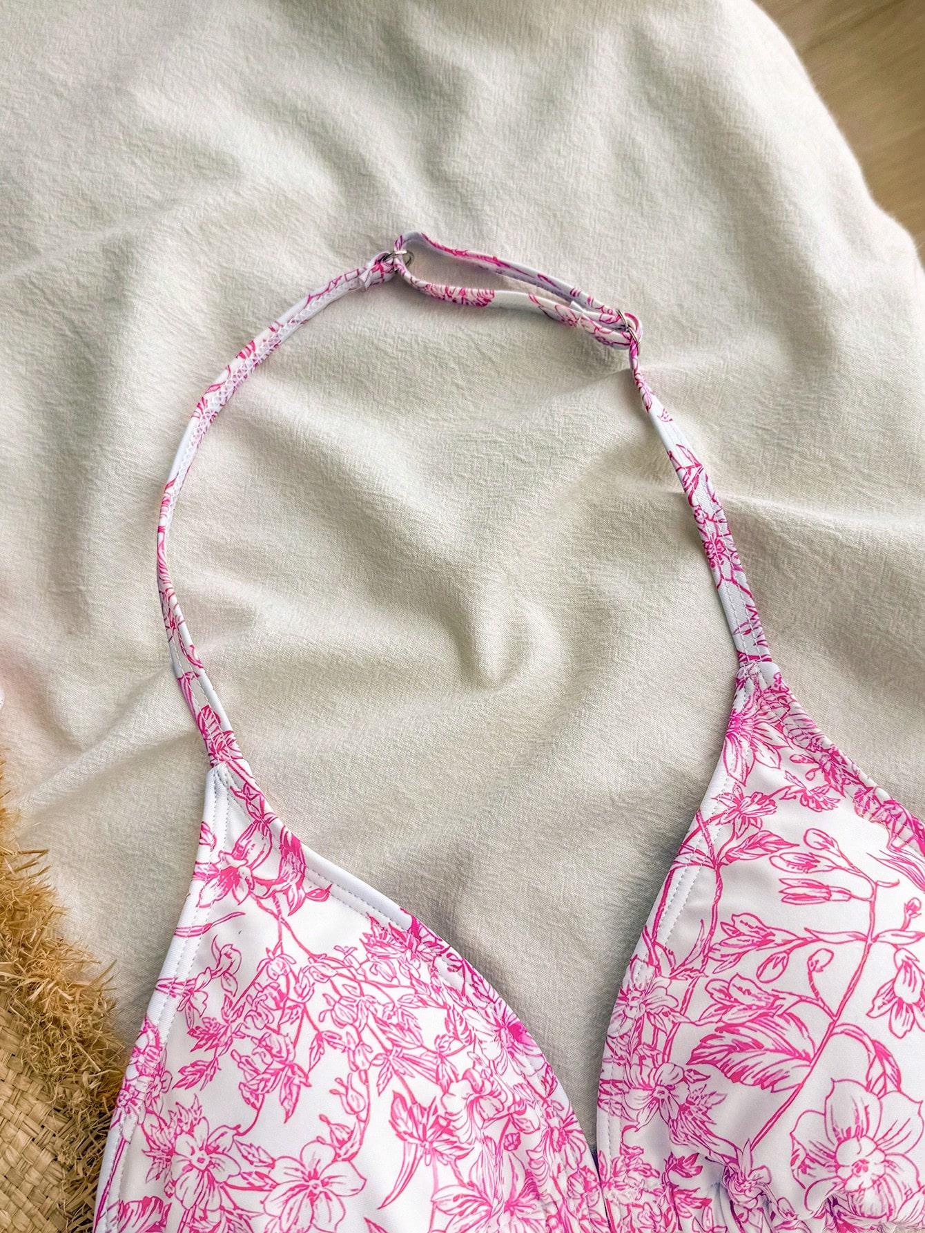 SHEIN DWUCZĘŚCIOWY STRÓJ KĄPIELOWY PRINT S09__158-162
