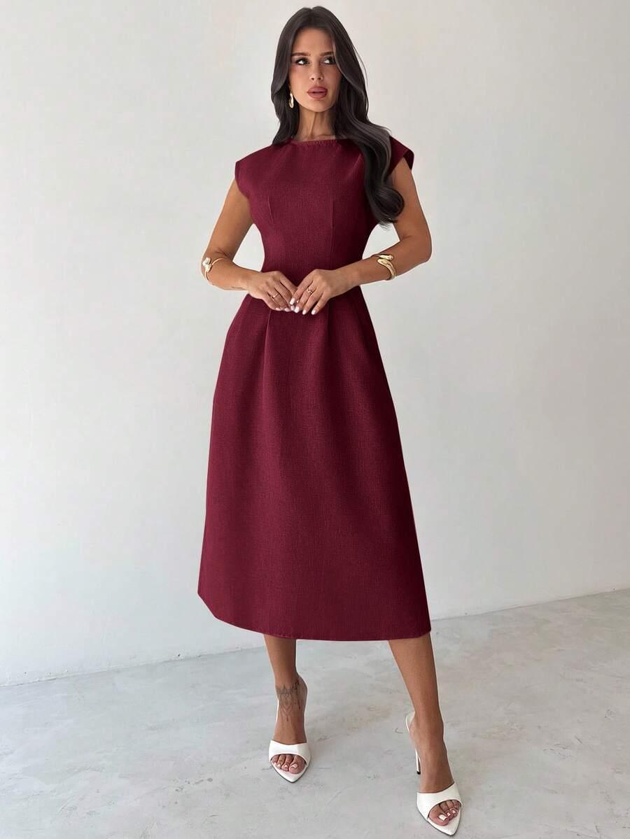 SHEIN BORDOWA SUKIENKA KRÓTKI RĘKAW S06__XS