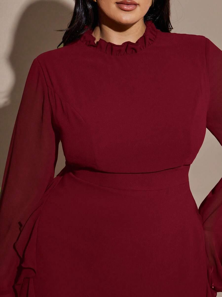SHEIN CZERWONA MAXI SUKIENKA S06__48