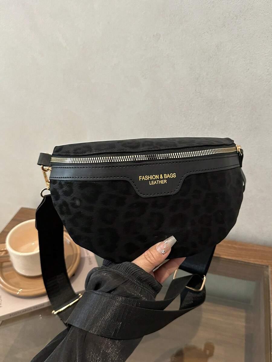 SHEIN CZARNA TOREBKA ANIMAL PRINT S07__15X24CM