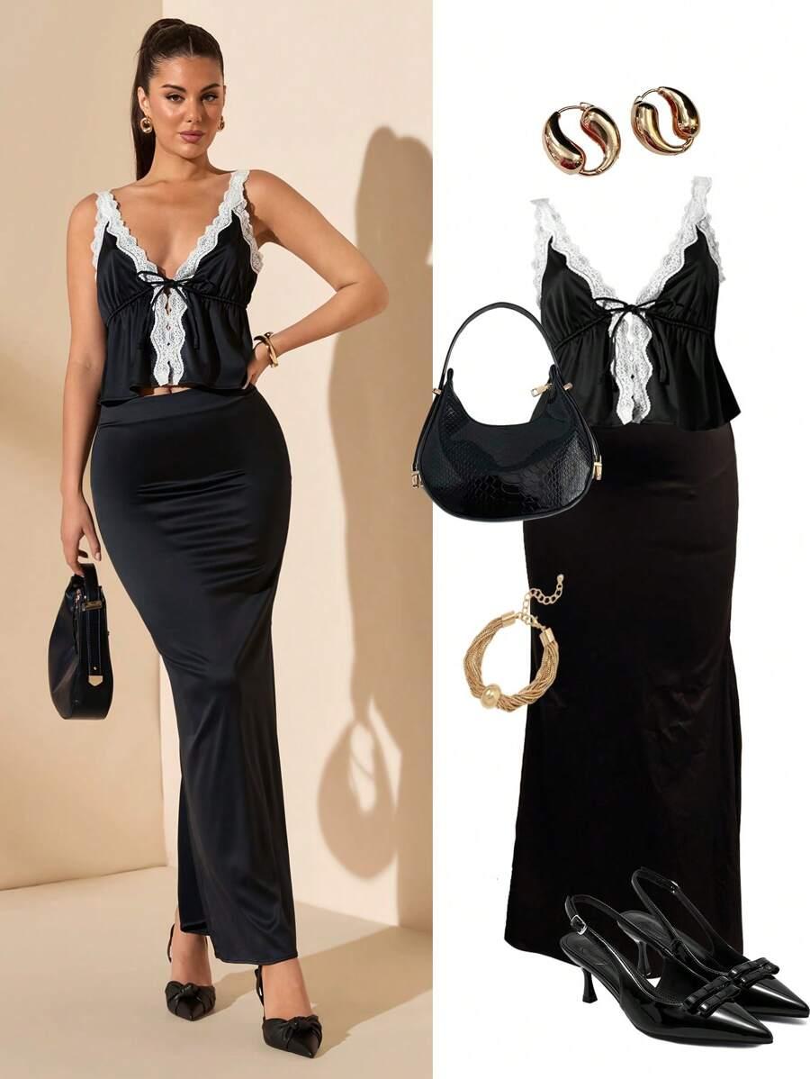 SHEIN SPÓDNICA TOP KOMPLET S06__M