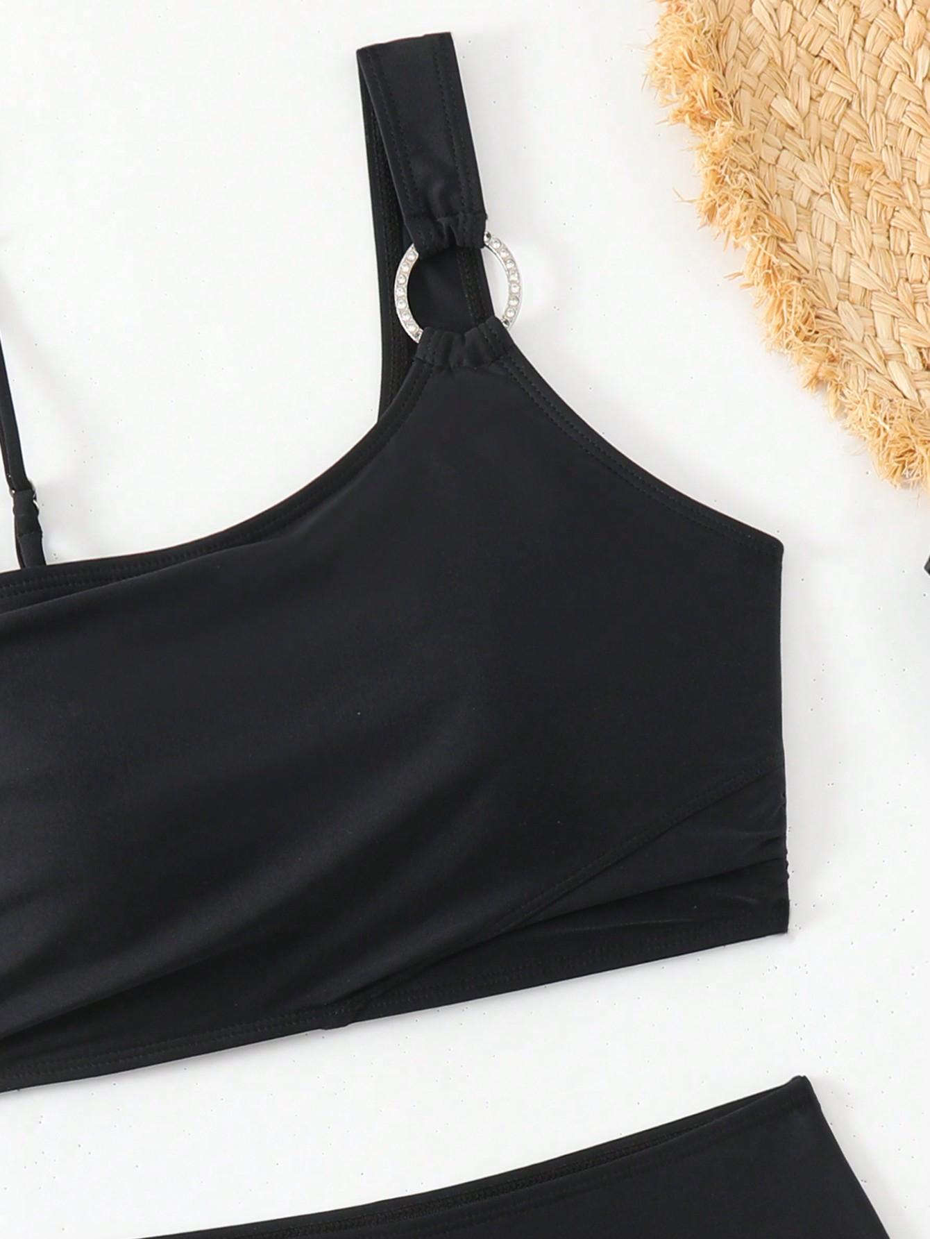 SHEIN CZARNY KOSTIUM KĄPIELOWY S09__XL