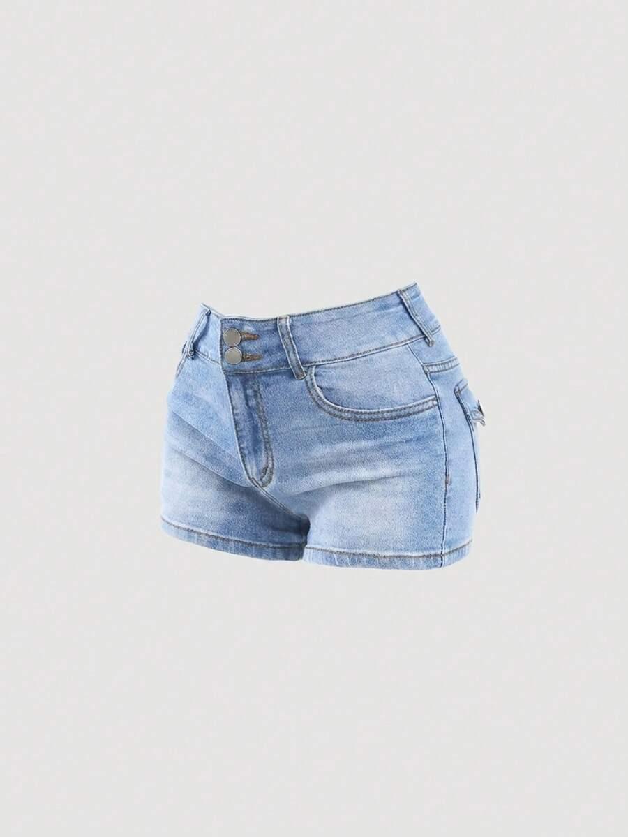 SHEIN NIEBIESKIE JEANSOWE SPODENKI S06__162-166